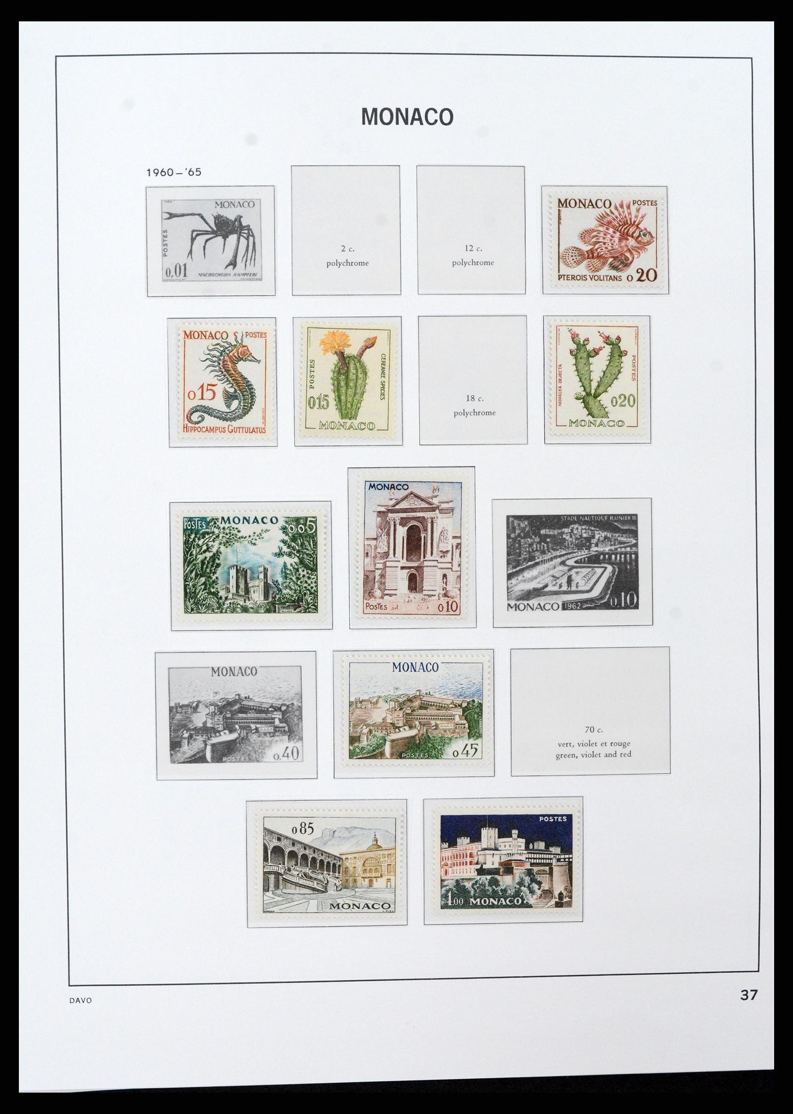 37279 037 - Postzegelverzameling 37279 Monaco 1885-1969.