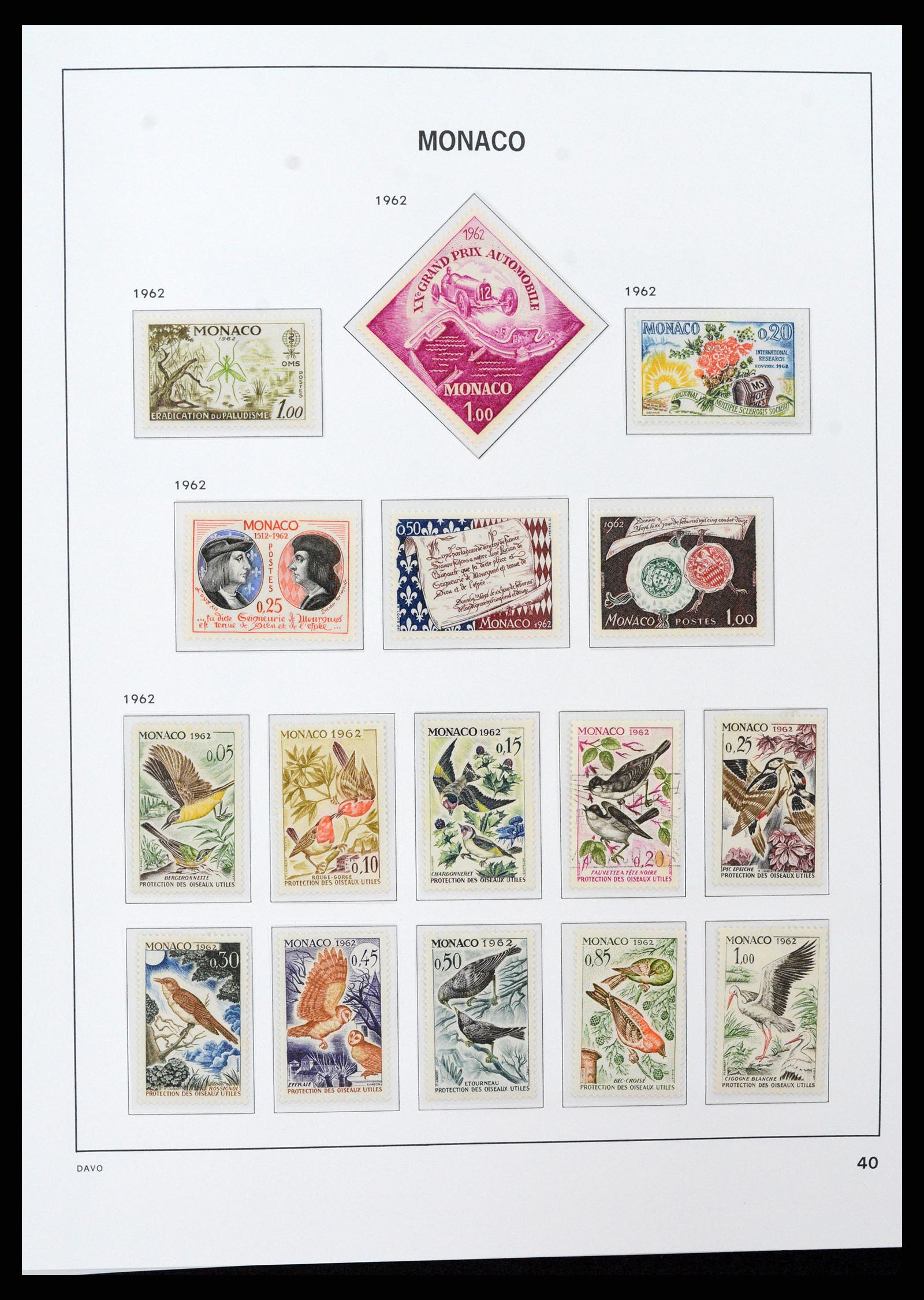 37279 040 - Postzegelverzameling 37279 Monaco 1885-1969.
