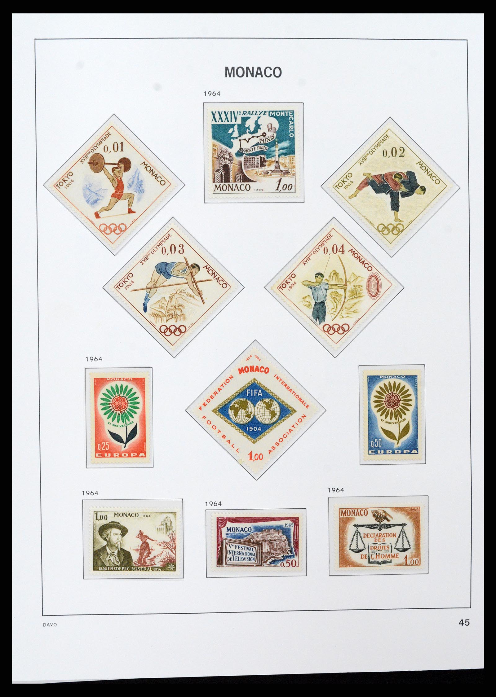 37279 045 - Postzegelverzameling 37279 Monaco 1885-1969.