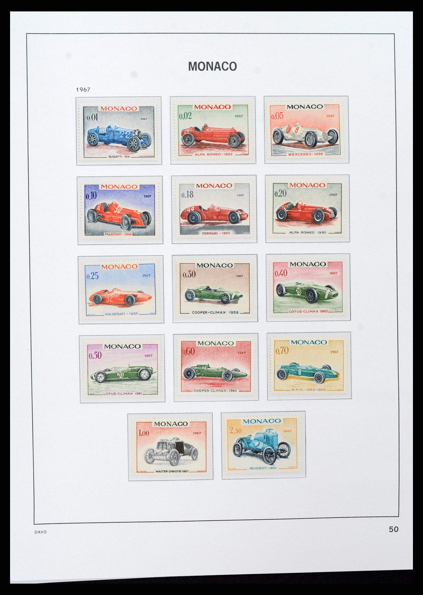 37279 050 - Postzegelverzameling 37279 Monaco 1885-1969.