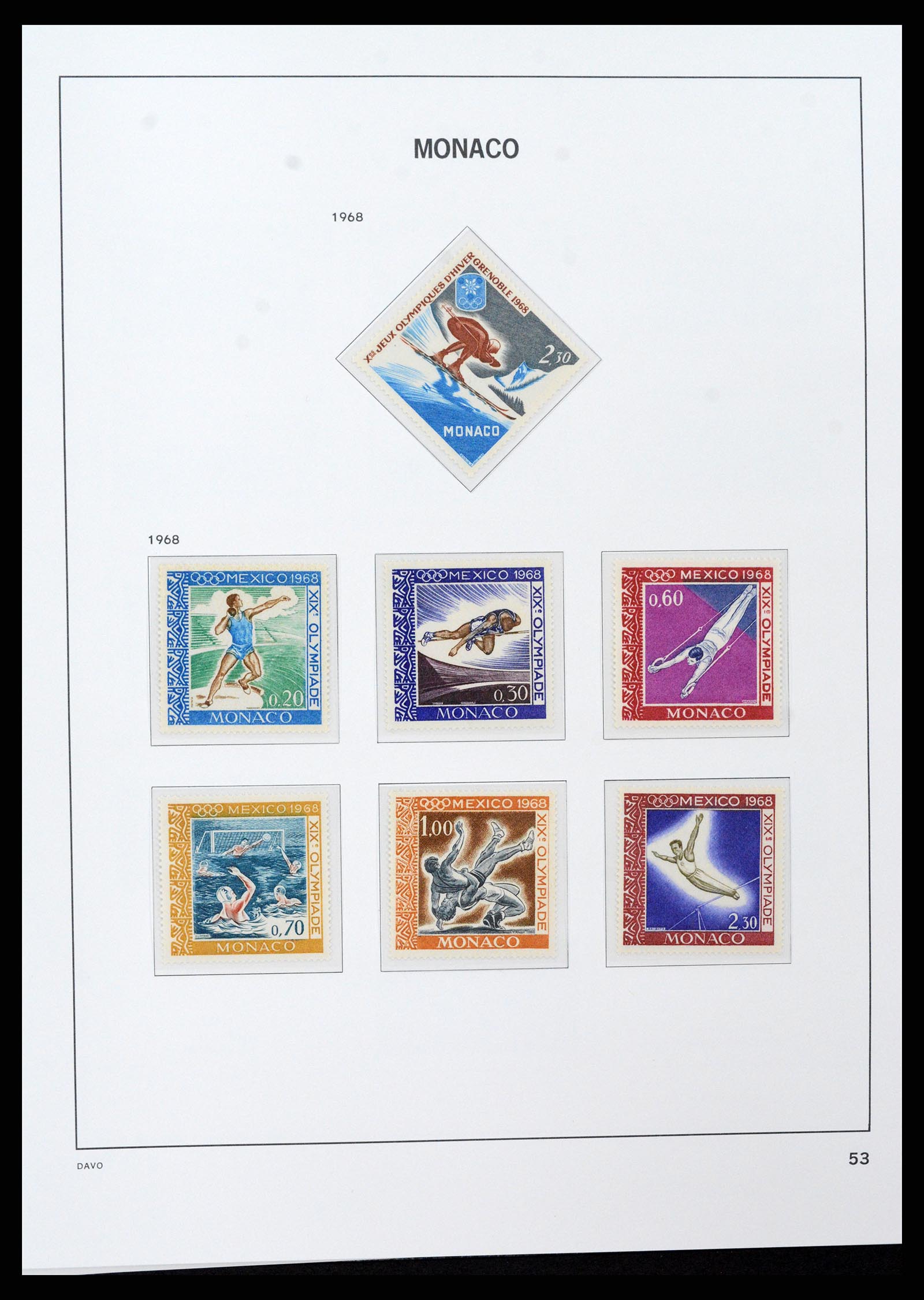37279 053 - Postzegelverzameling 37279 Monaco 1885-1969.