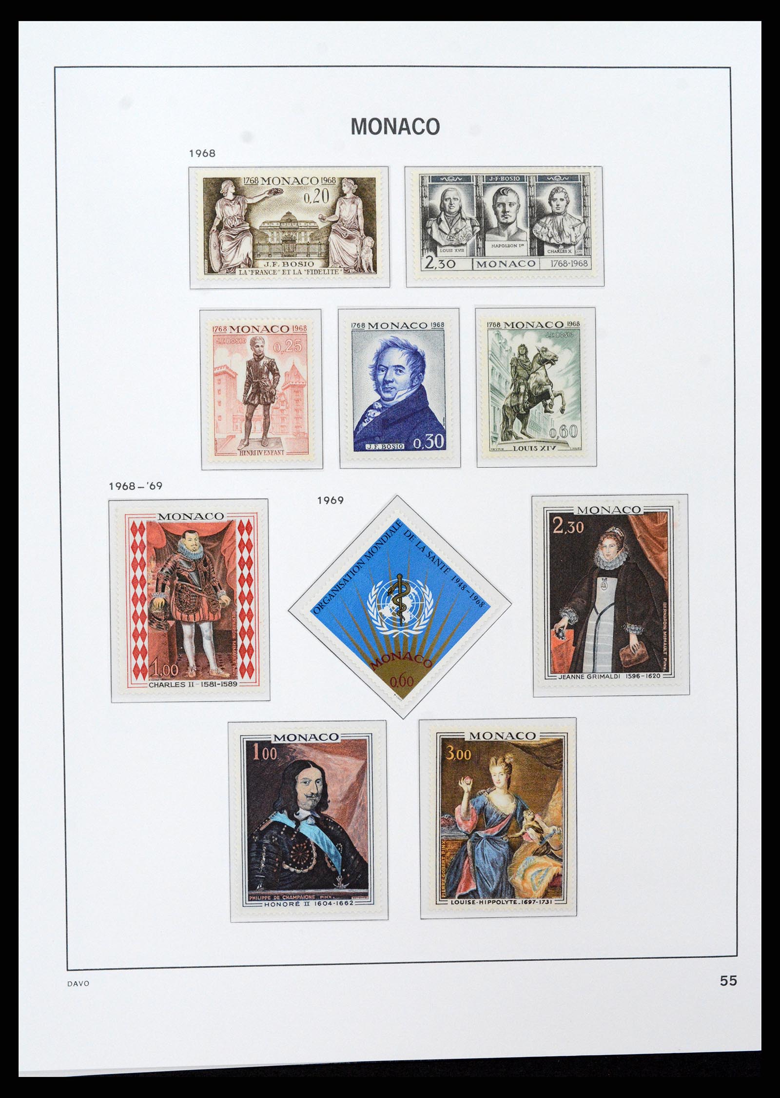 37279 055 - Postzegelverzameling 37279 Monaco 1885-1969.