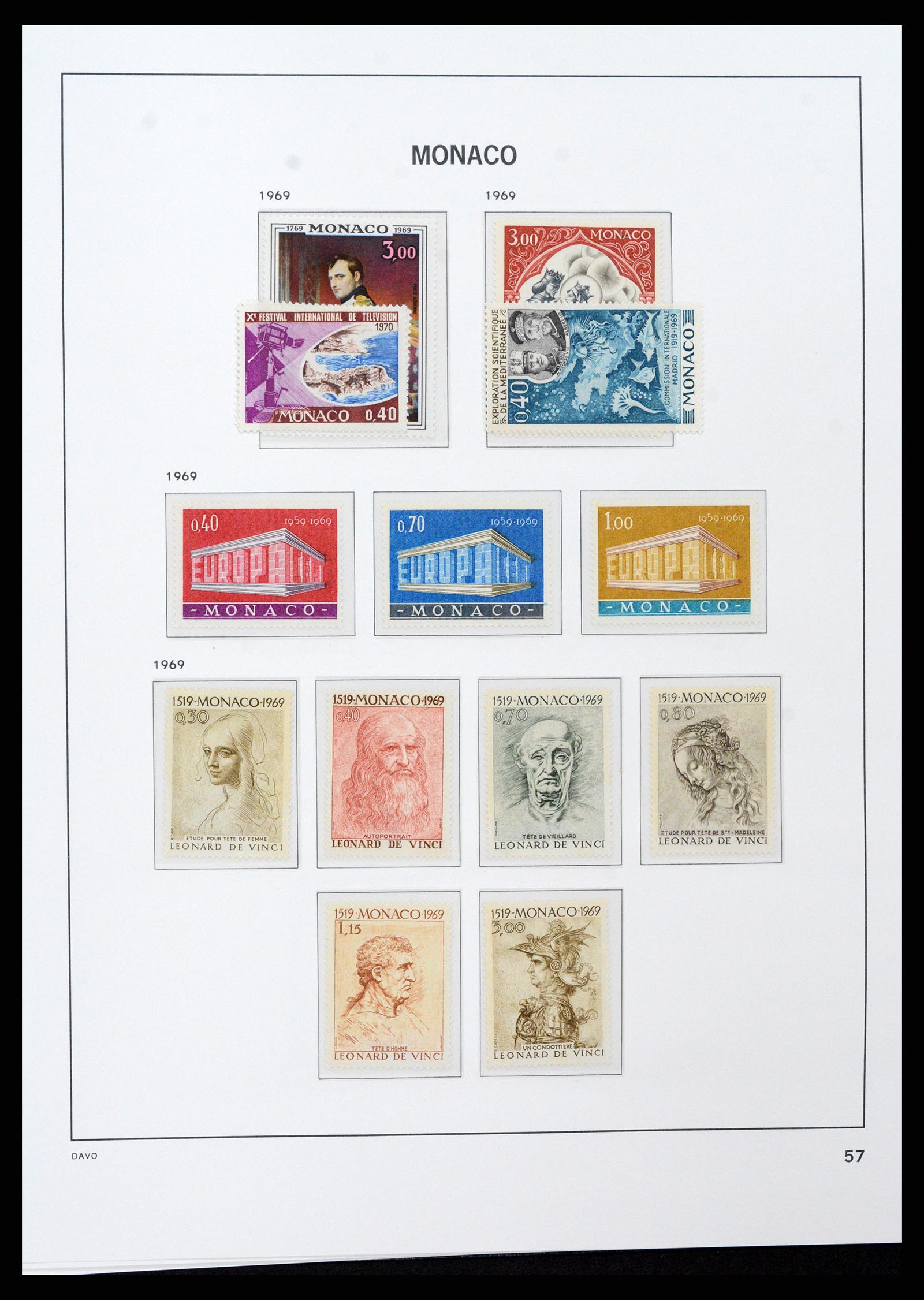 37279 057 - Postzegelverzameling 37279 Monaco 1885-1969.