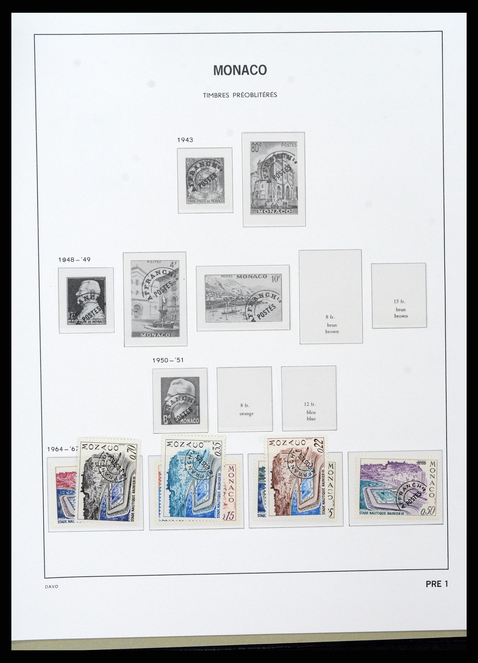37279 076 - Postzegelverzameling 37279 Monaco 1885-1969.