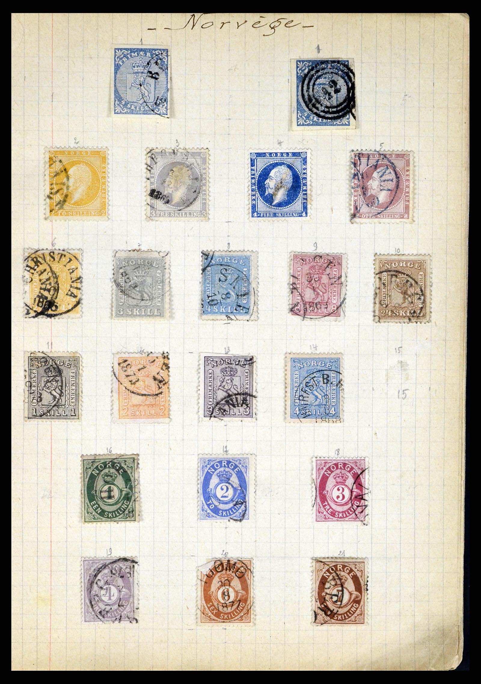 37280 011 - Postzegelverzameling 37280 Wereld klassiek 1840-1900.