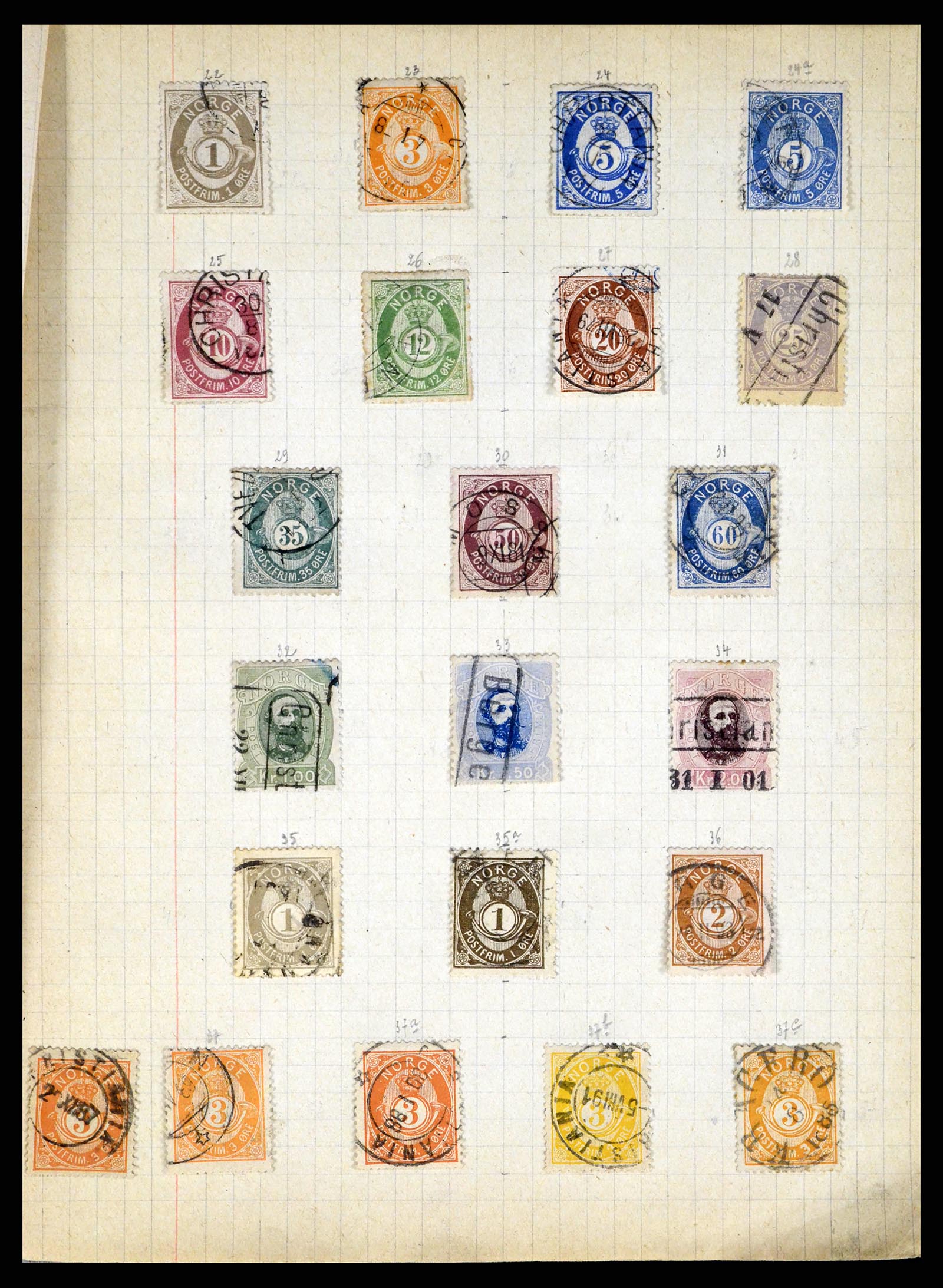 37280 012 - Postzegelverzameling 37280 Wereld klassiek 1840-1900.