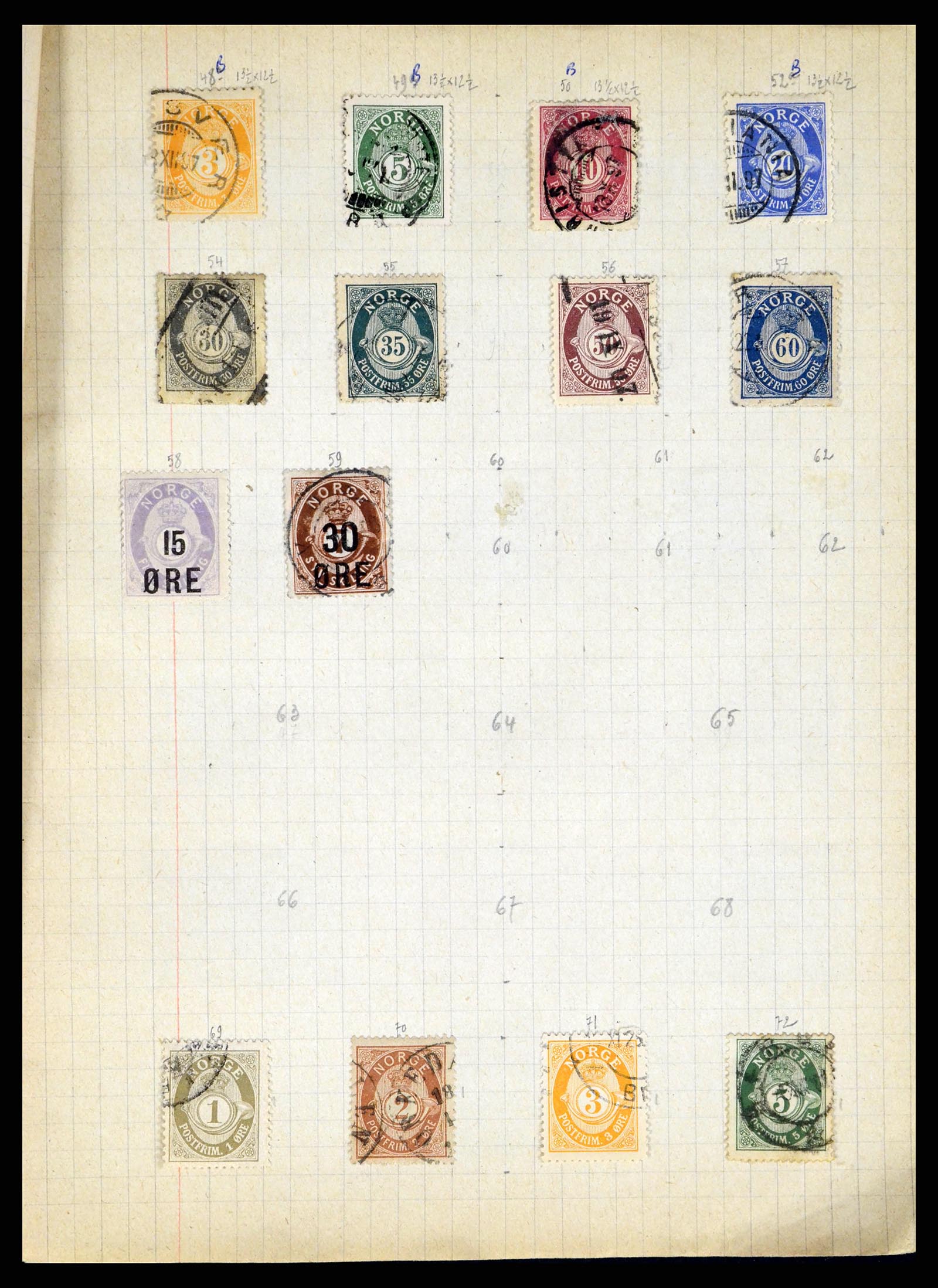 37280 014 - Postzegelverzameling 37280 Wereld klassiek 1840-1900.
