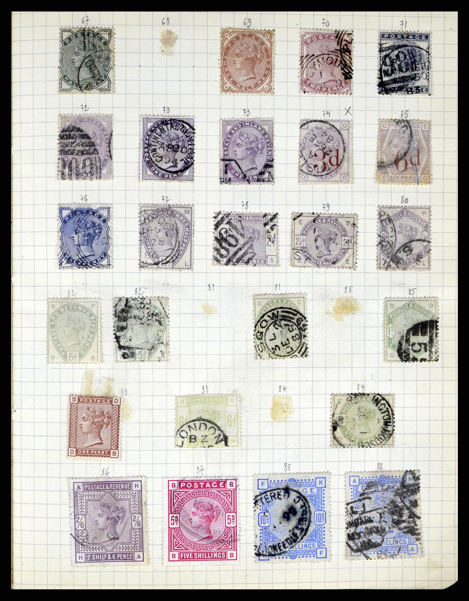 37280 049 - Postzegelverzameling 37280 Wereld klassiek 1840-1900.
