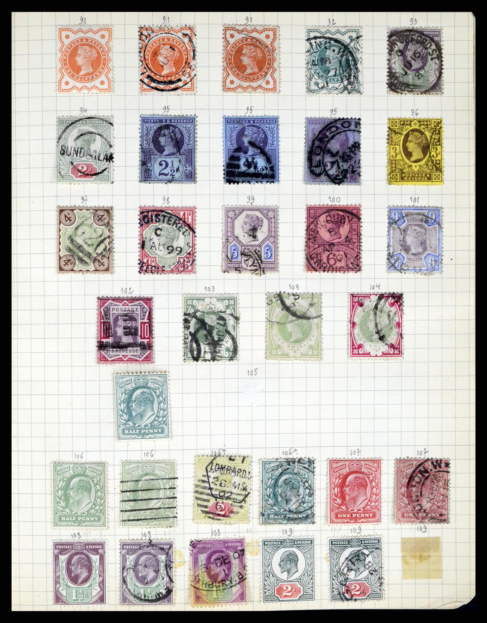 37280 050 - Postzegelverzameling 37280 Wereld klassiek 1840-1900.