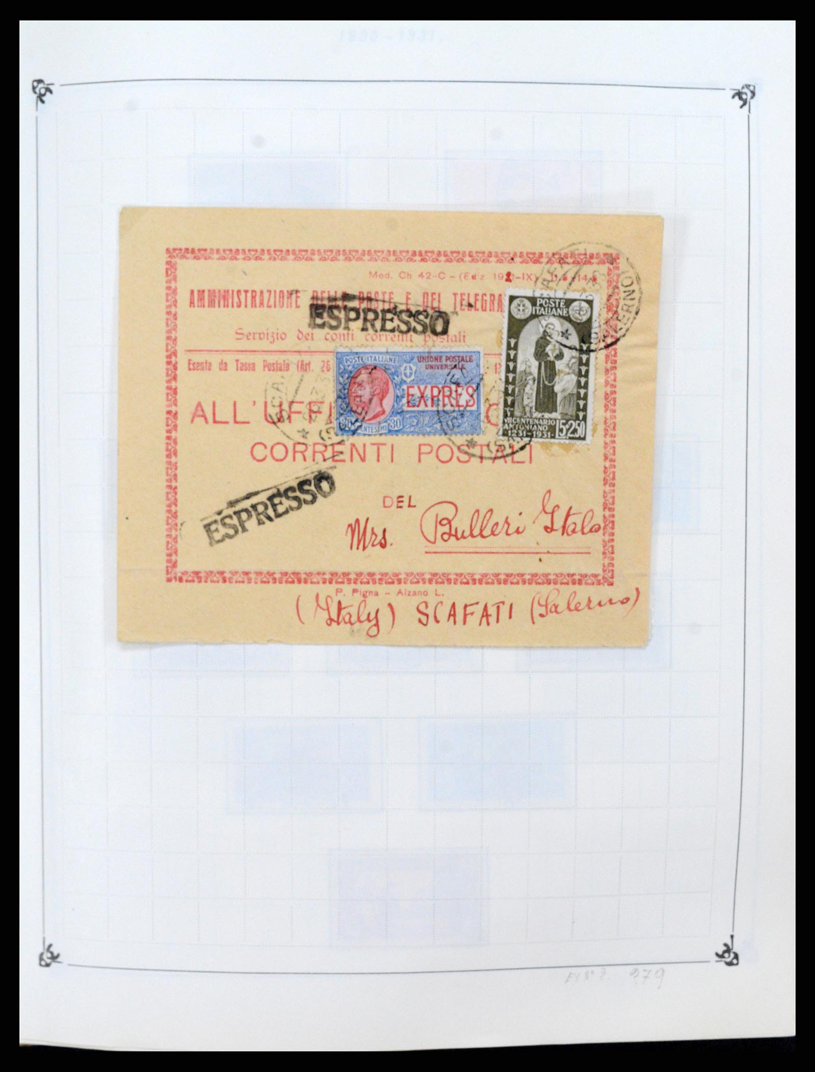 37284 012 - Postzegelverzameling 37284 Italië 1862-1986.
