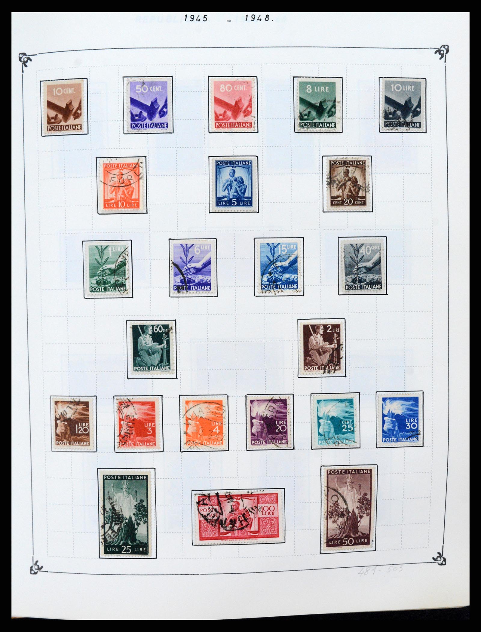37284 028 - Postzegelverzameling 37284 Italië 1862-1986.