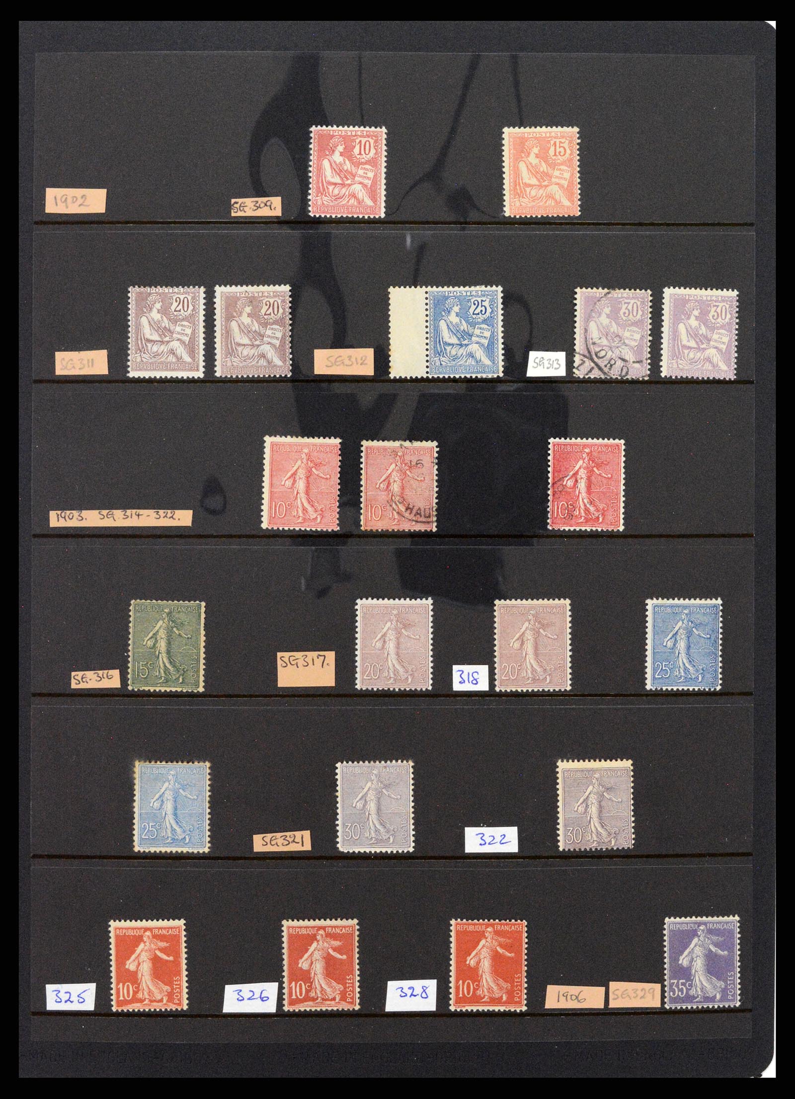 37285 011 - Postzegelverzameling 37285 Frankrijk 1849-1996.