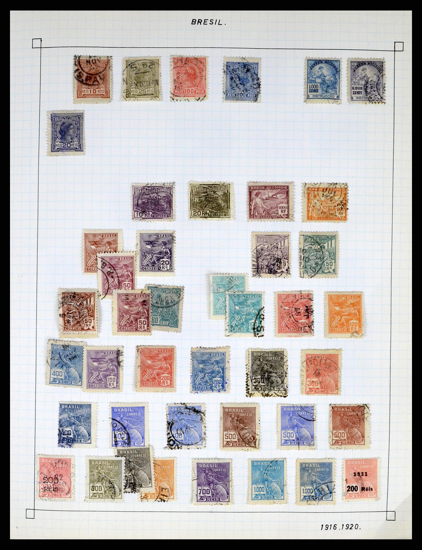 37286 003 - Postzegelverzameling 37286 Buiten Europa 1845-1980.