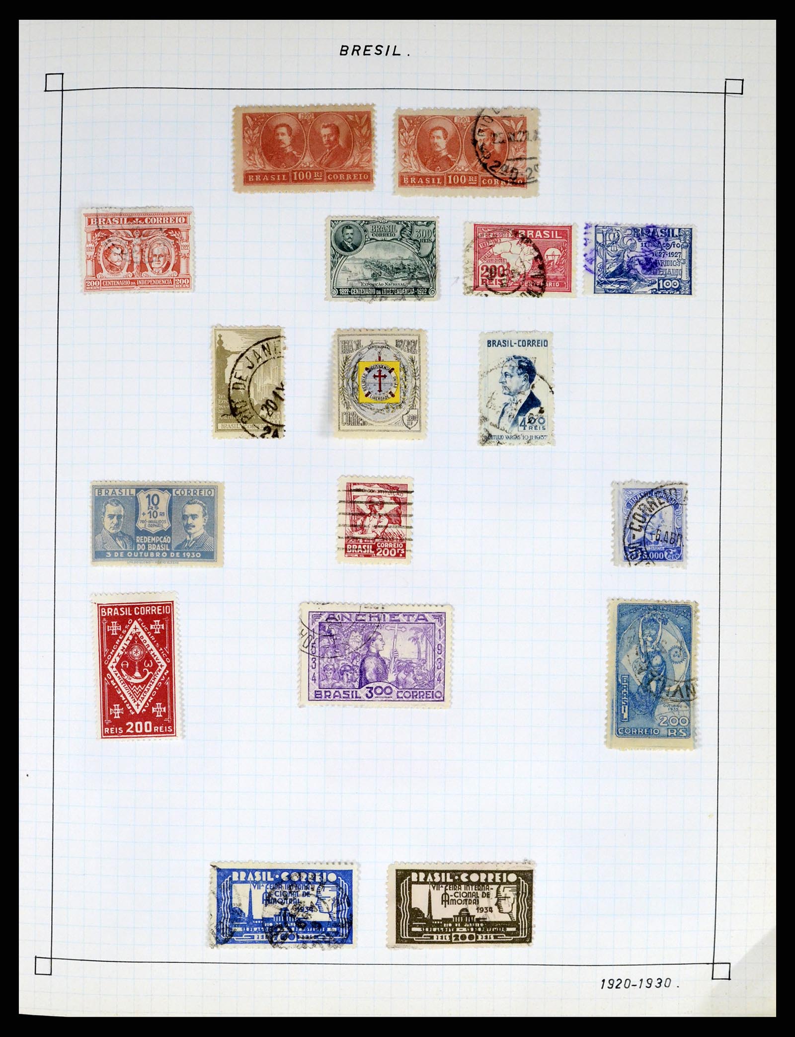 37286 004 - Postzegelverzameling 37286 Buiten Europa 1845-1980.