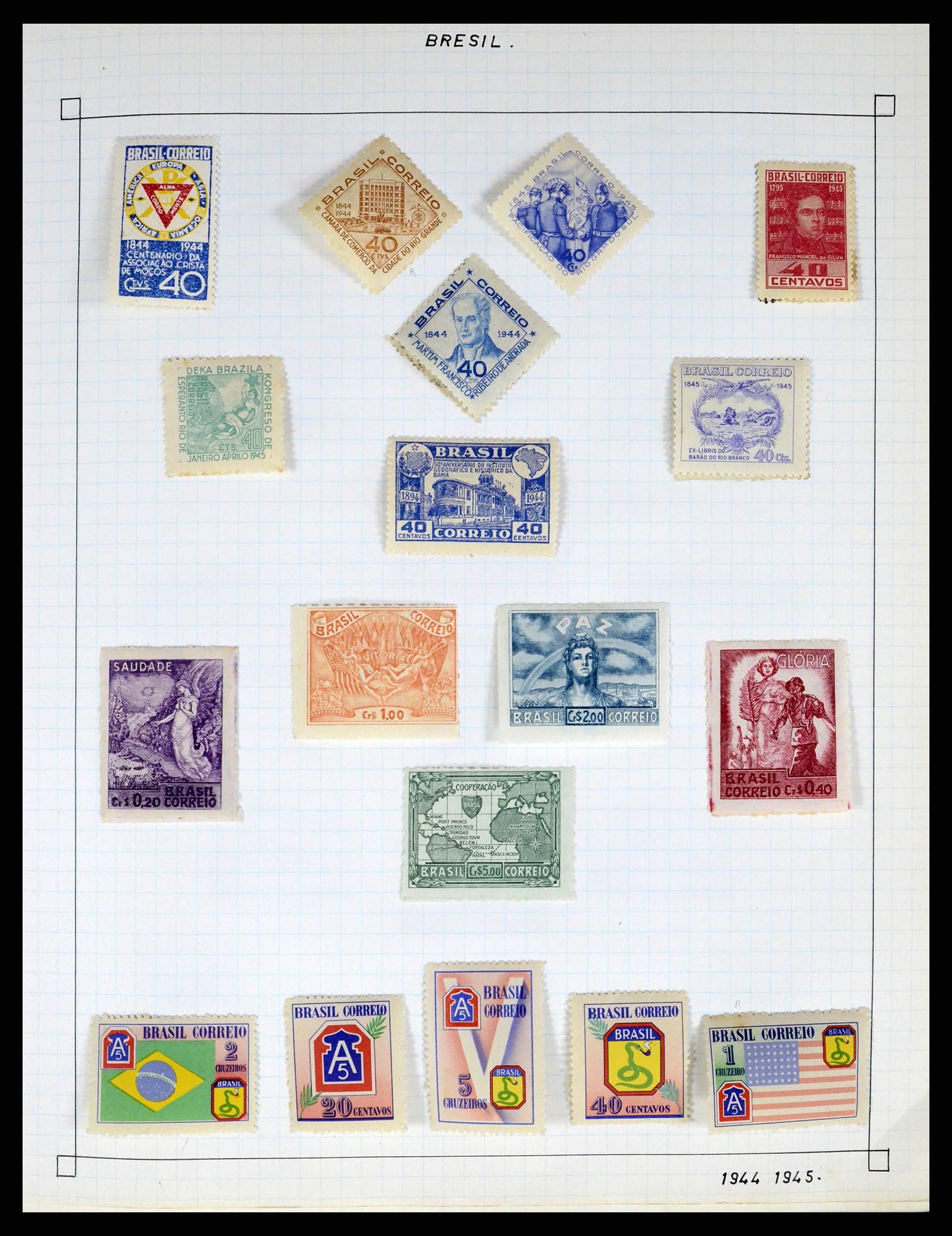 37286 009 - Postzegelverzameling 37286 Buiten Europa 1845-1980.