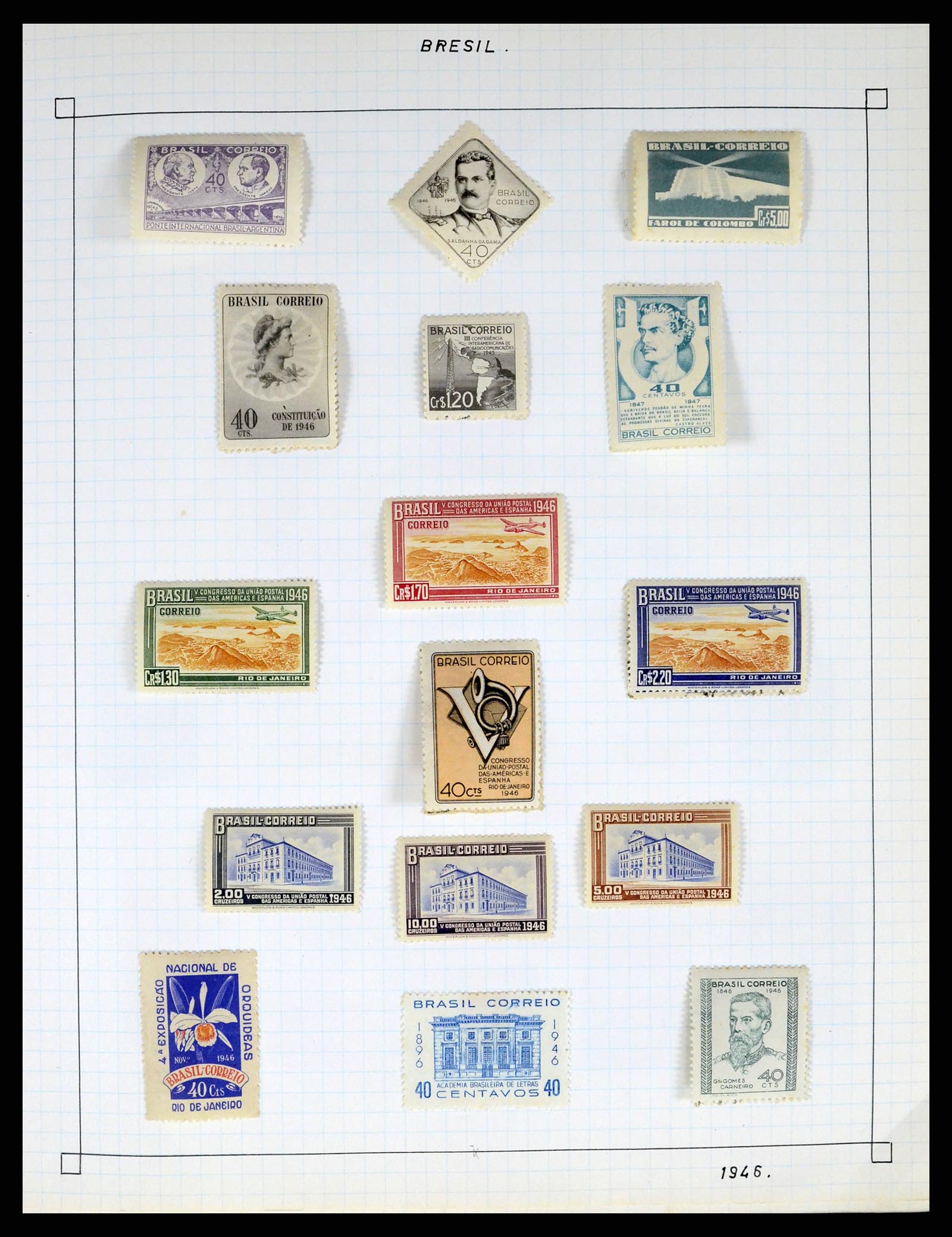 37286 010 - Postzegelverzameling 37286 Buiten Europa 1845-1980.