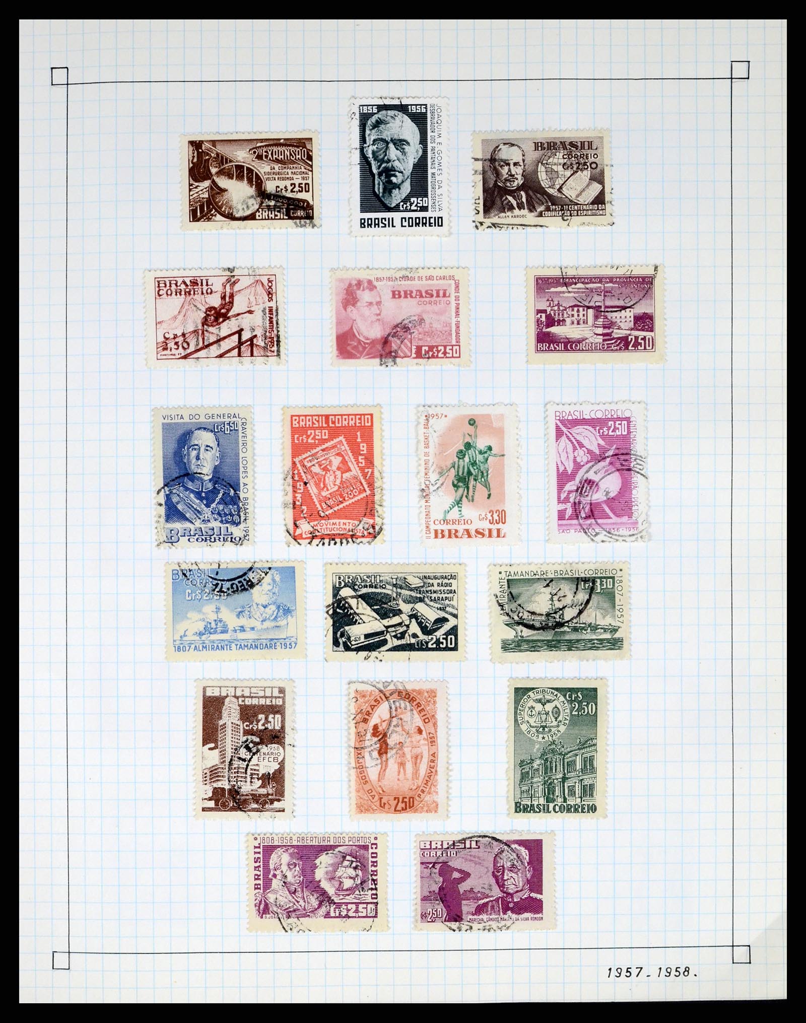 37286 020 - Postzegelverzameling 37286 Buiten Europa 1845-1980.