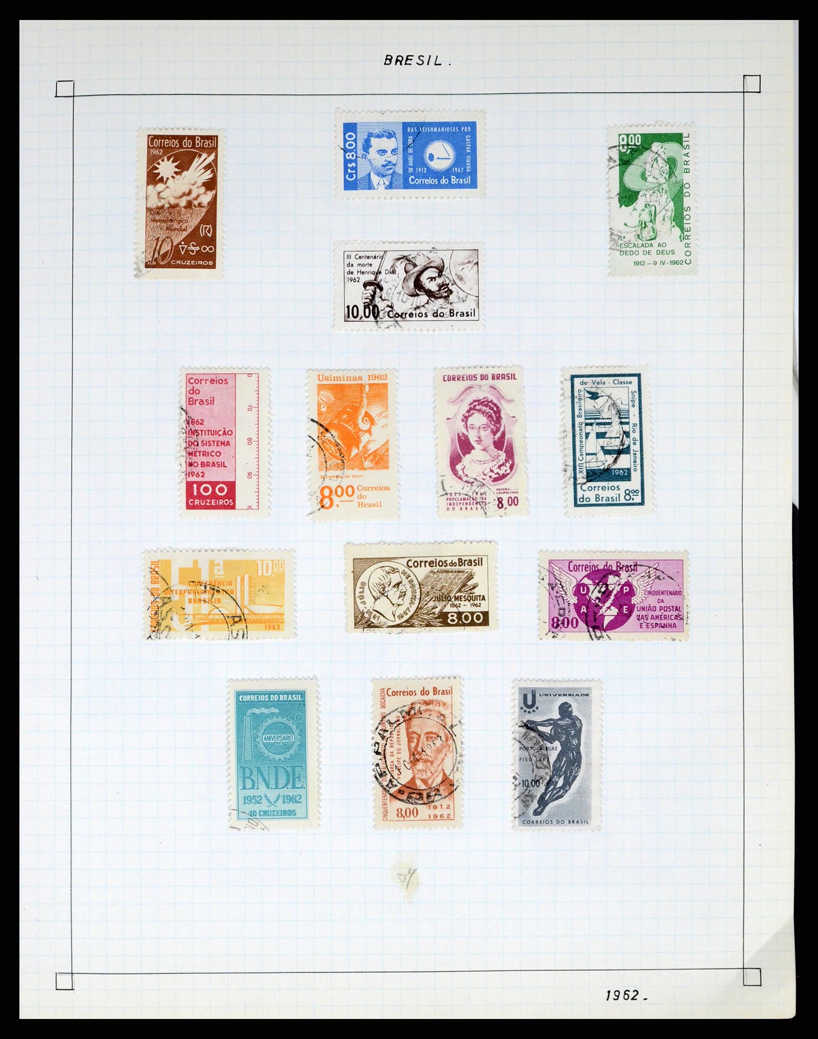 37286 025 - Postzegelverzameling 37286 Buiten Europa 1845-1980.