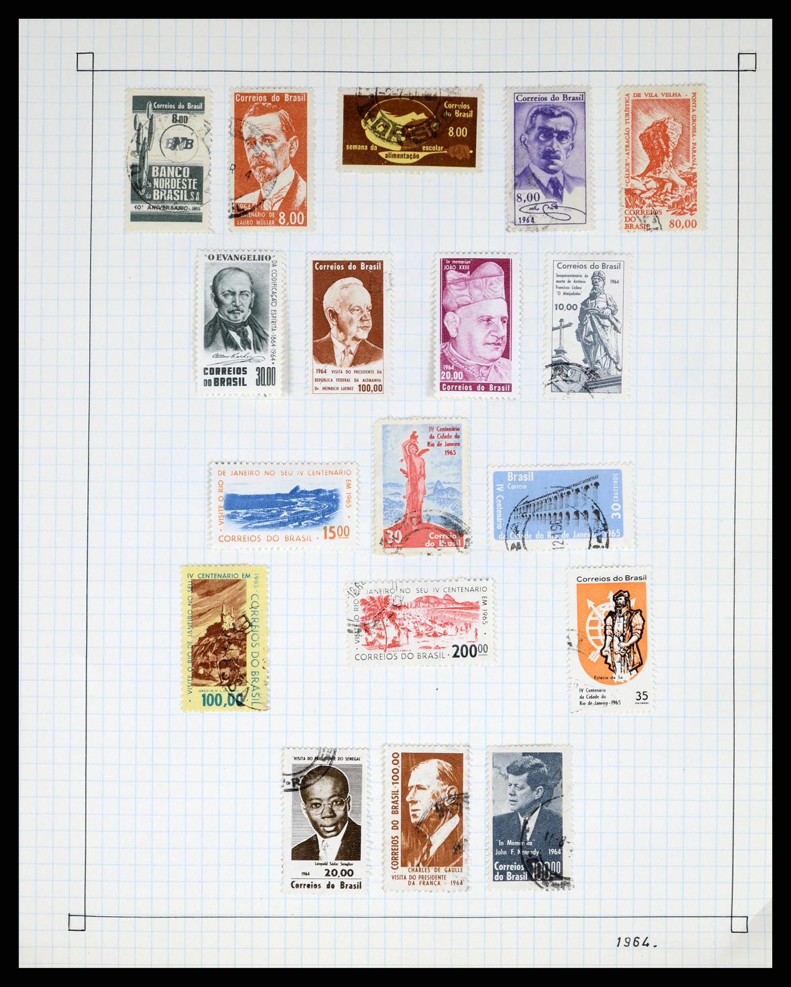 37286 027 - Postzegelverzameling 37286 Buiten Europa 1845-1980.