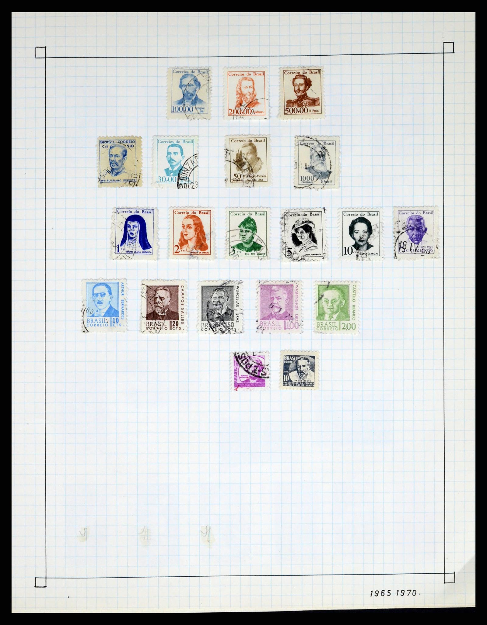 37286 028 - Postzegelverzameling 37286 Buiten Europa 1845-1980.