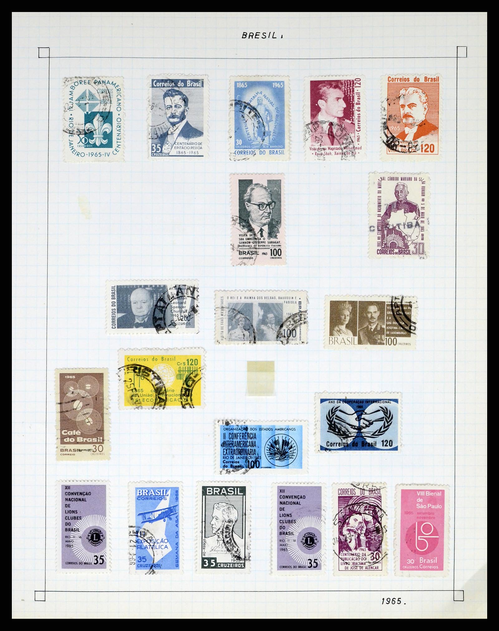 37286 029 - Postzegelverzameling 37286 Buiten Europa 1845-1980.