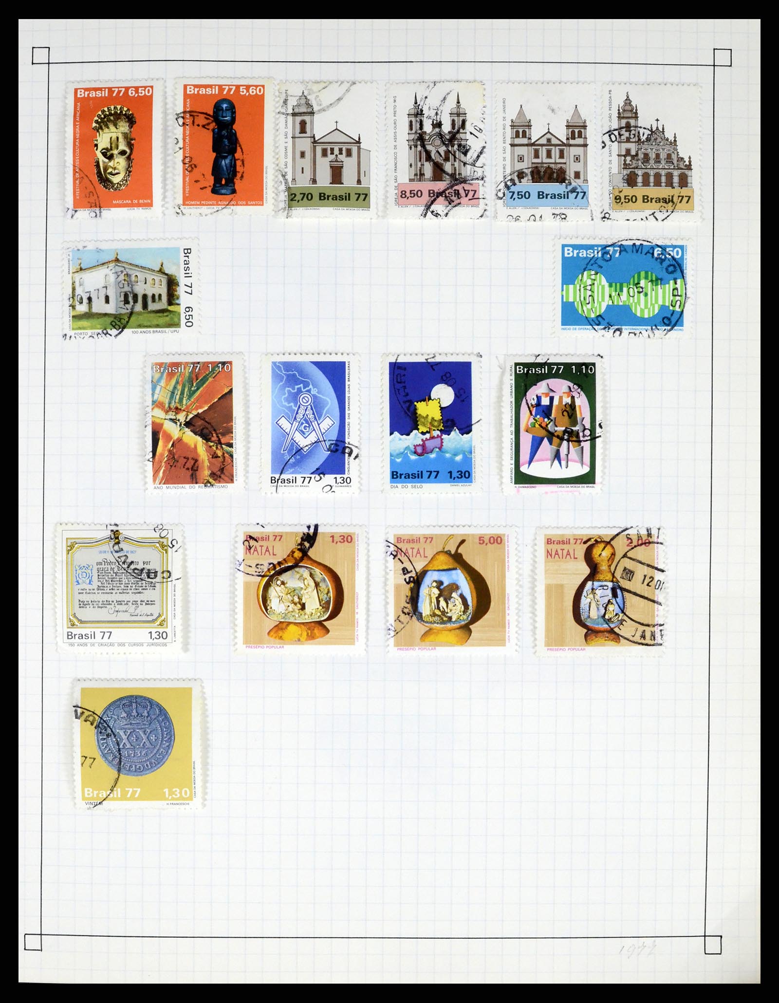 37286 047 - Postzegelverzameling 37286 Buiten Europa 1845-1980.