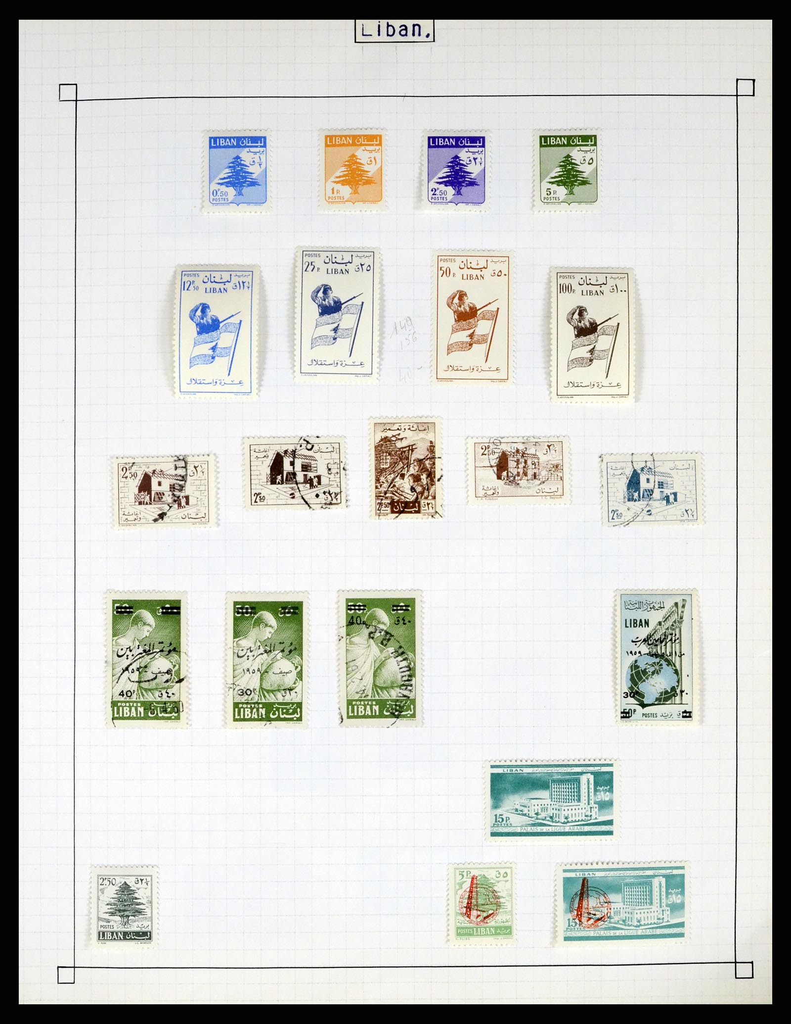 37286 073 - Postzegelverzameling 37286 Buiten Europa 1845-1980.