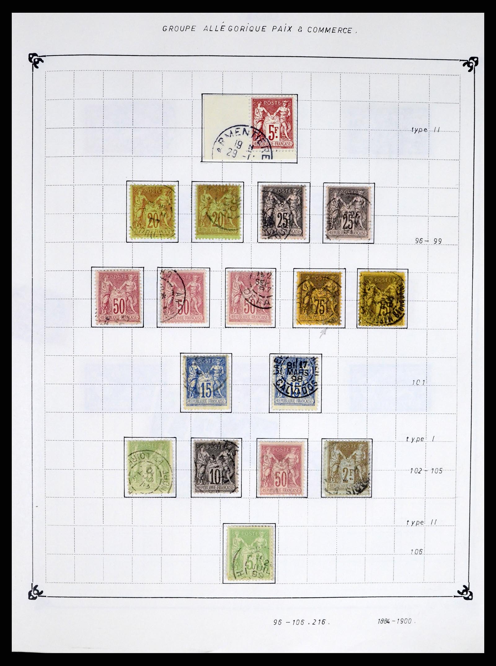 37287 005 - Postzegelverzameling 37287 Frankrijk 1849-1998.