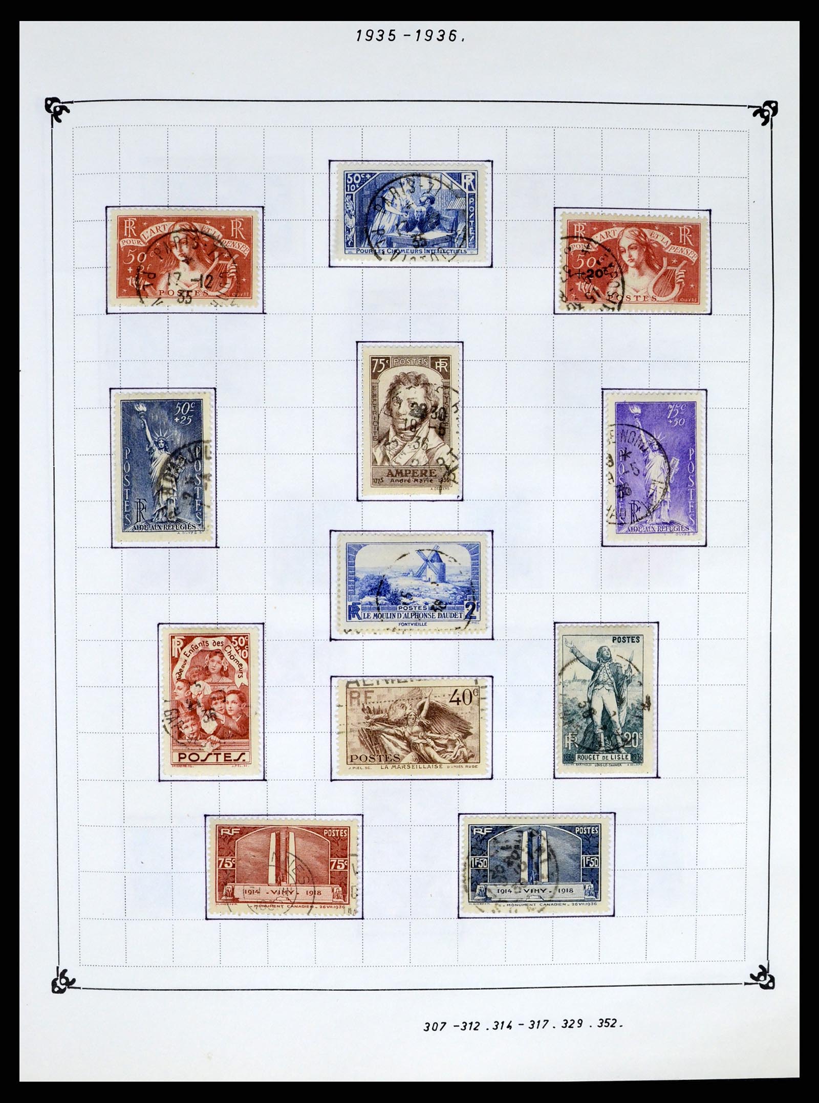 37287 016 - Postzegelverzameling 37287 Frankrijk 1849-1998.