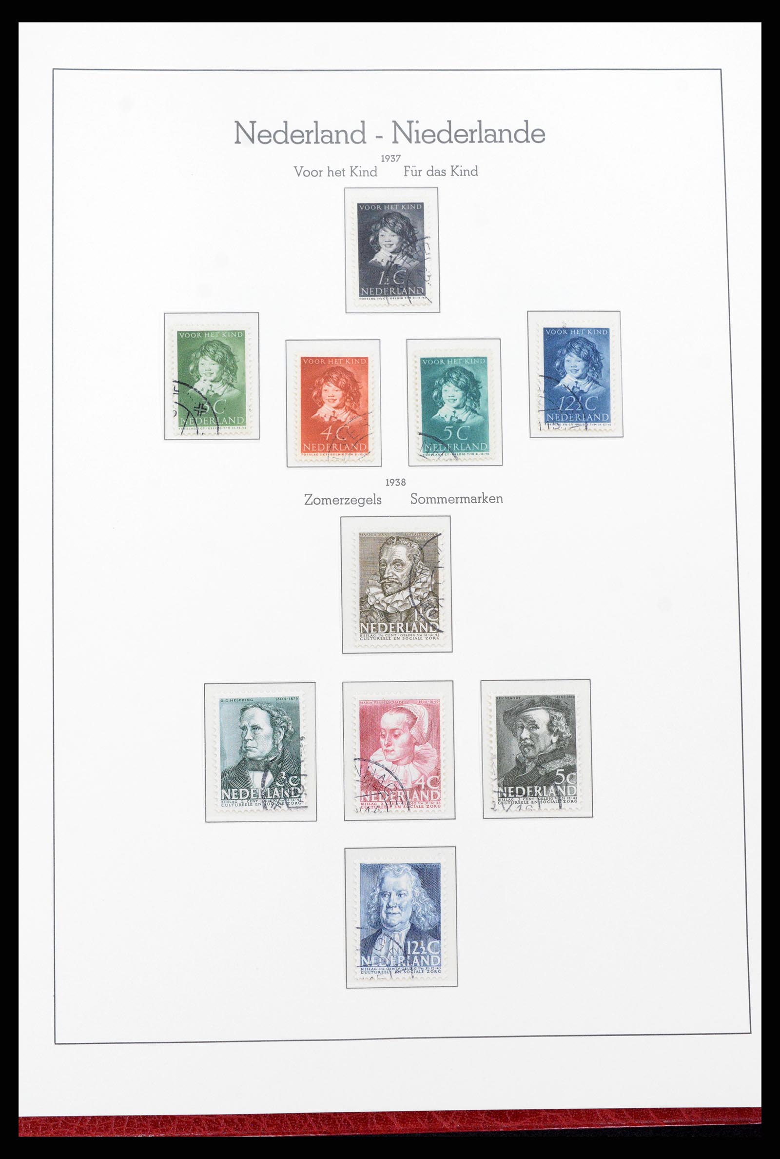 37290 023 - Postzegelverzameling 37290 Nederland 1852-1945.