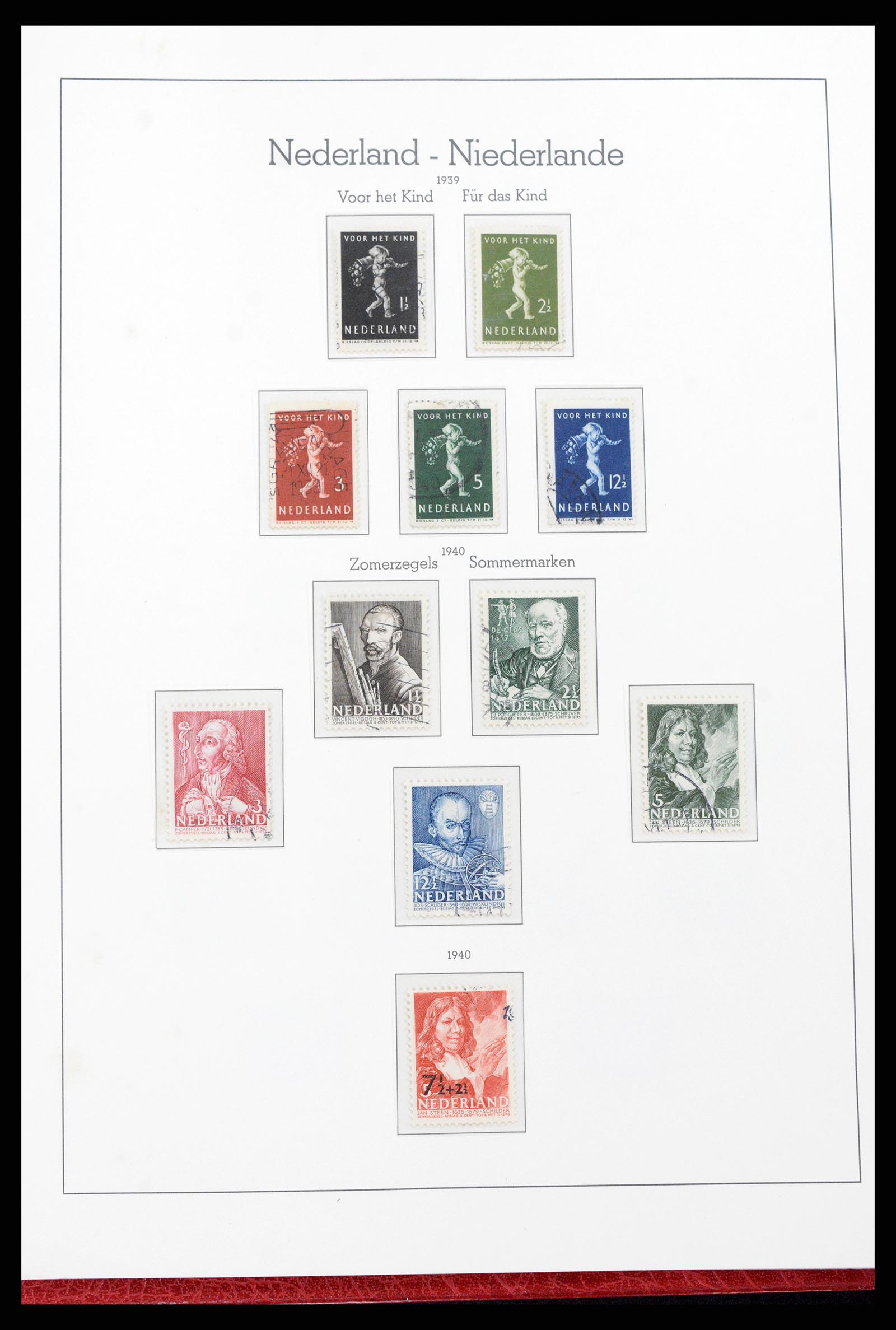 37290 027 - Postzegelverzameling 37290 Nederland 1852-1945.