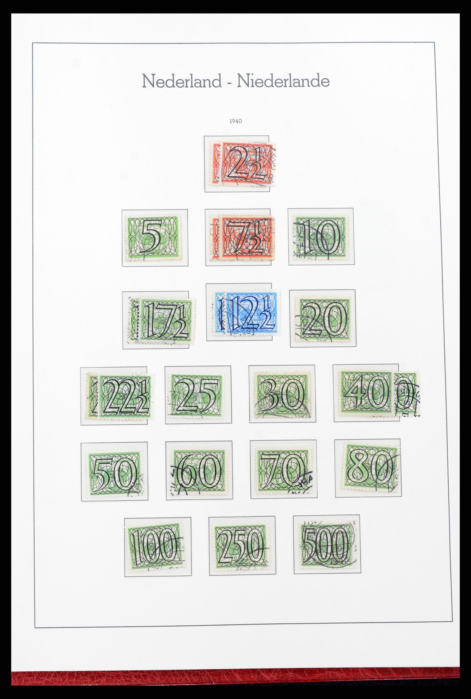 37290 028 - Postzegelverzameling 37290 Nederland 1852-1945.
