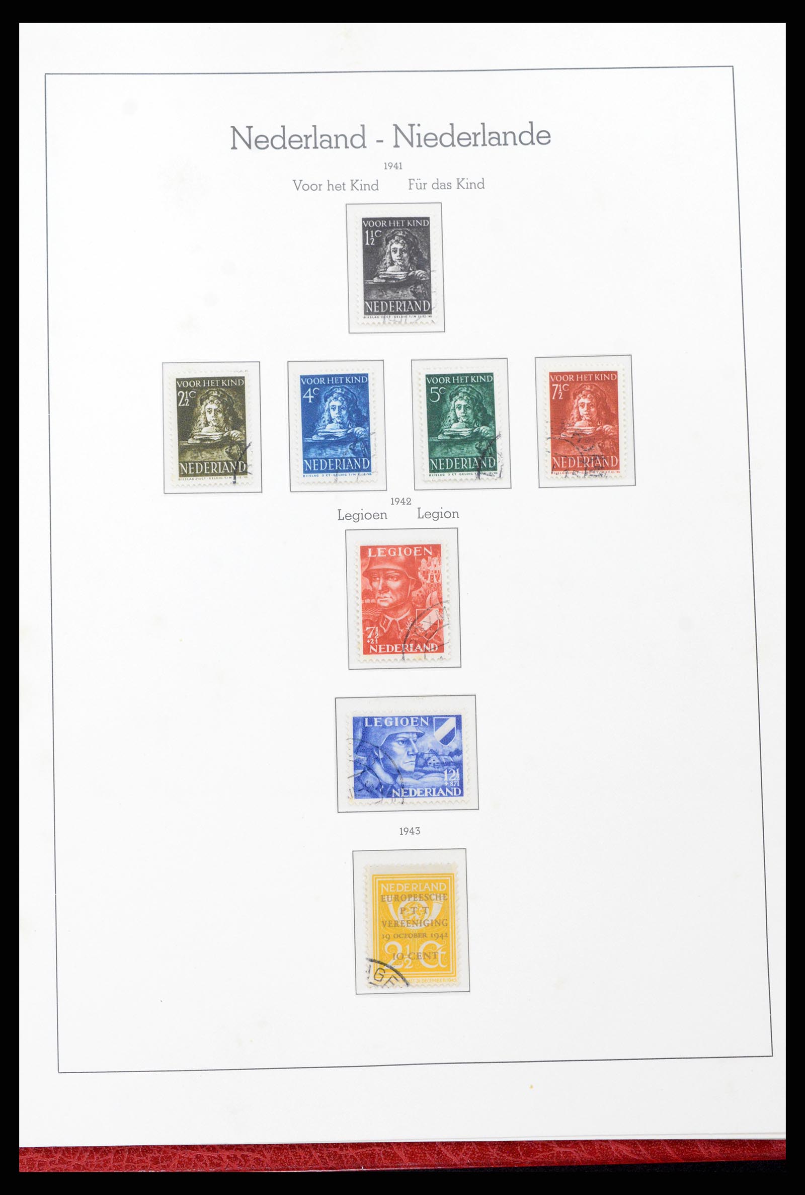 37290 032 - Postzegelverzameling 37290 Nederland 1852-1945.