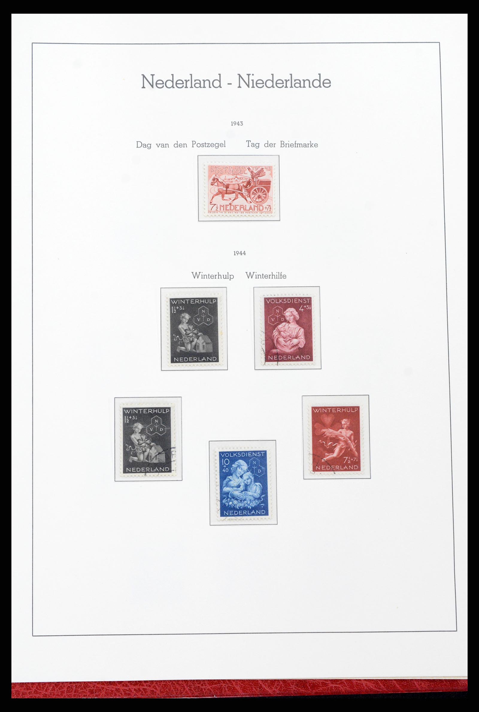 37290 036 - Postzegelverzameling 37290 Nederland 1852-1945.