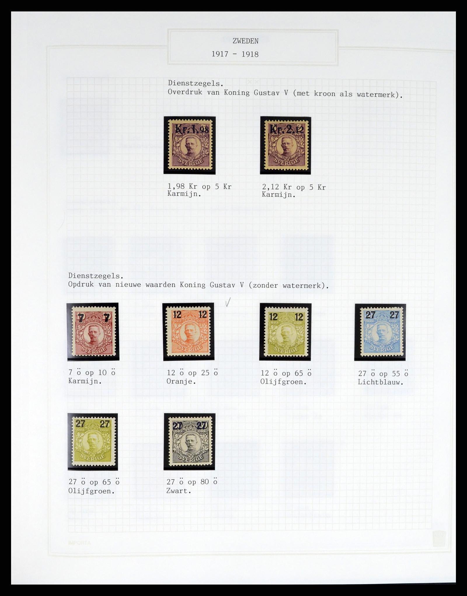 37292 002 - Postzegelverzameling 37292 Zweden 1910-1994.