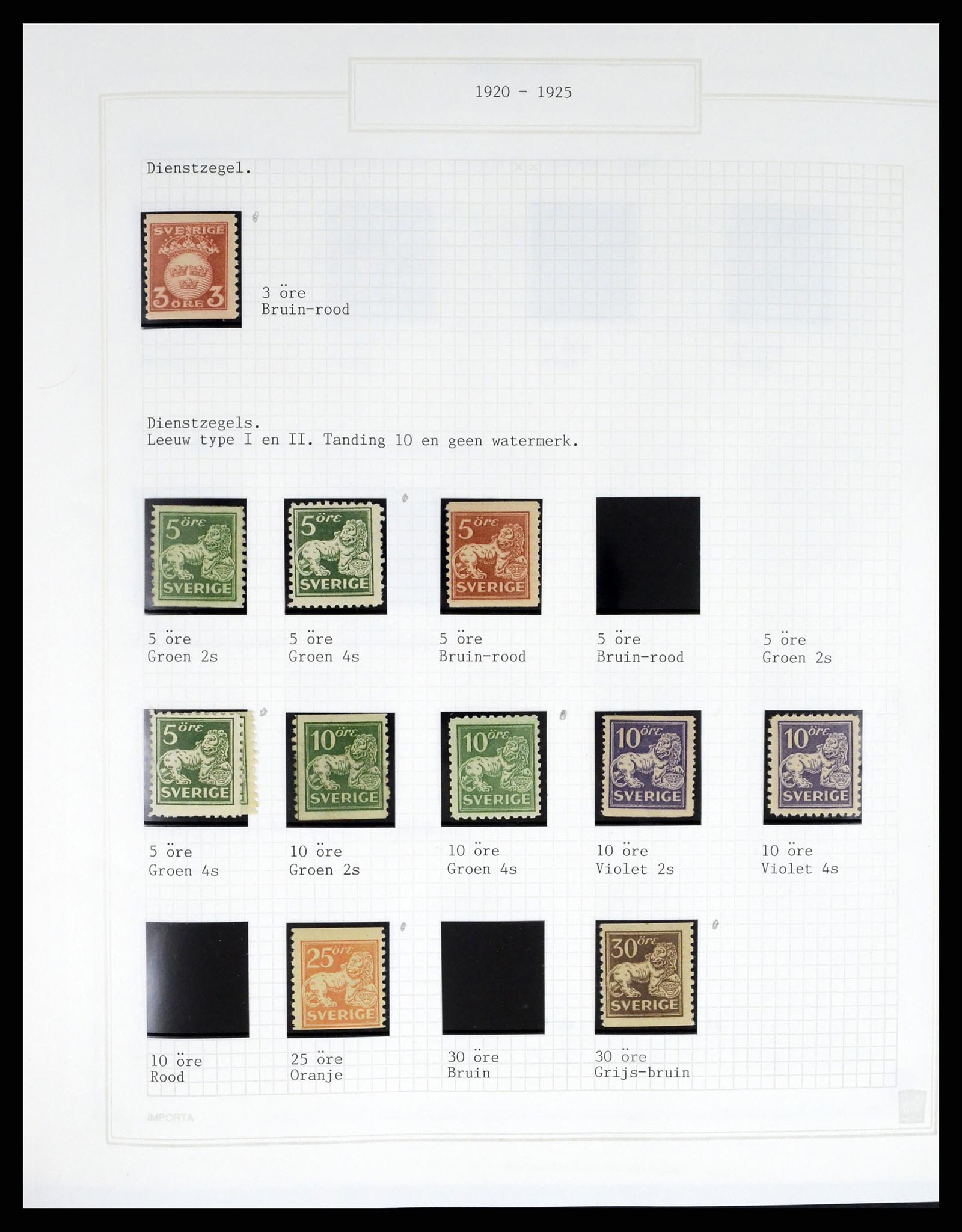 37292 003 - Postzegelverzameling 37292 Zweden 1910-1994.