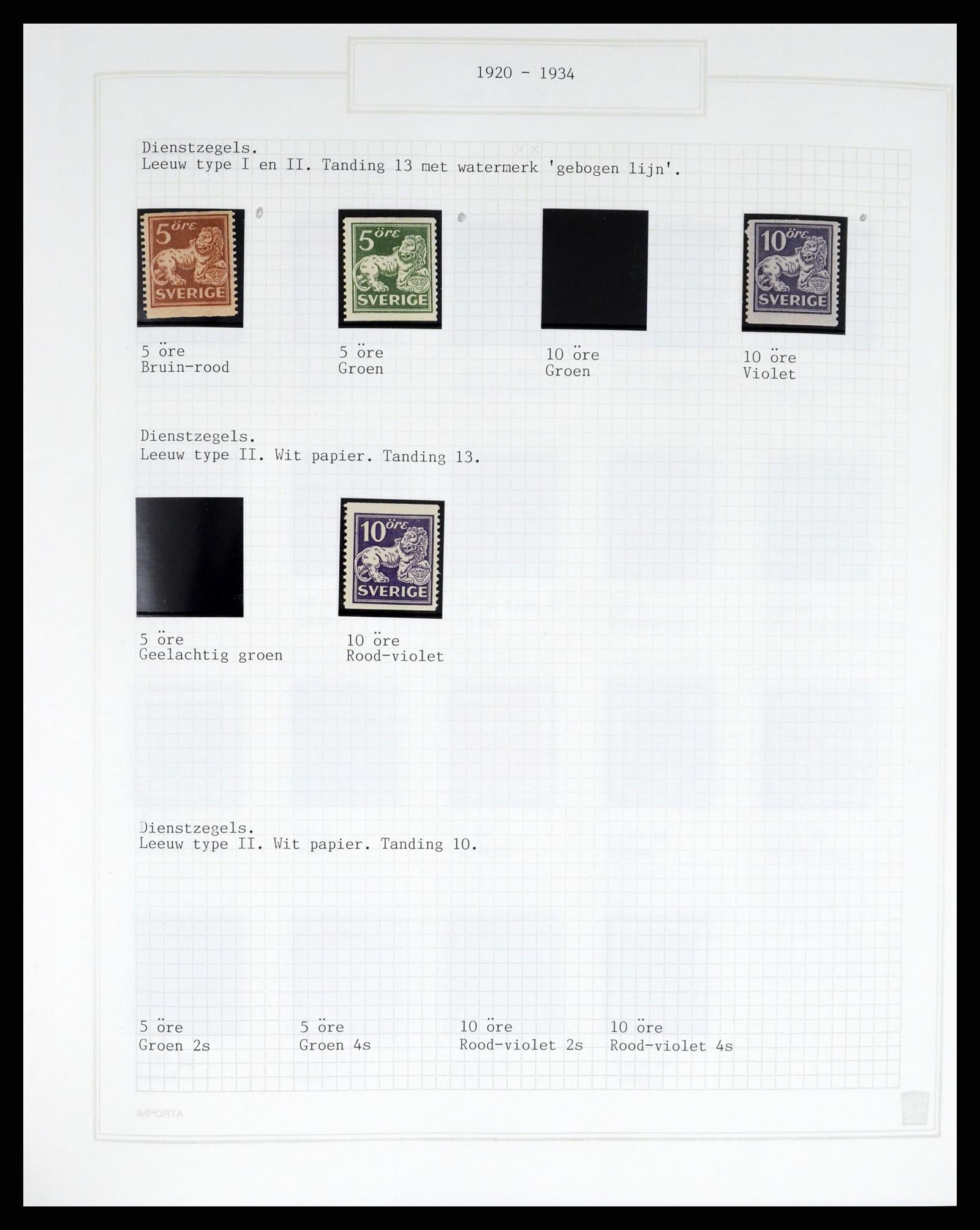 37292 004 - Postzegelverzameling 37292 Zweden 1910-1994.