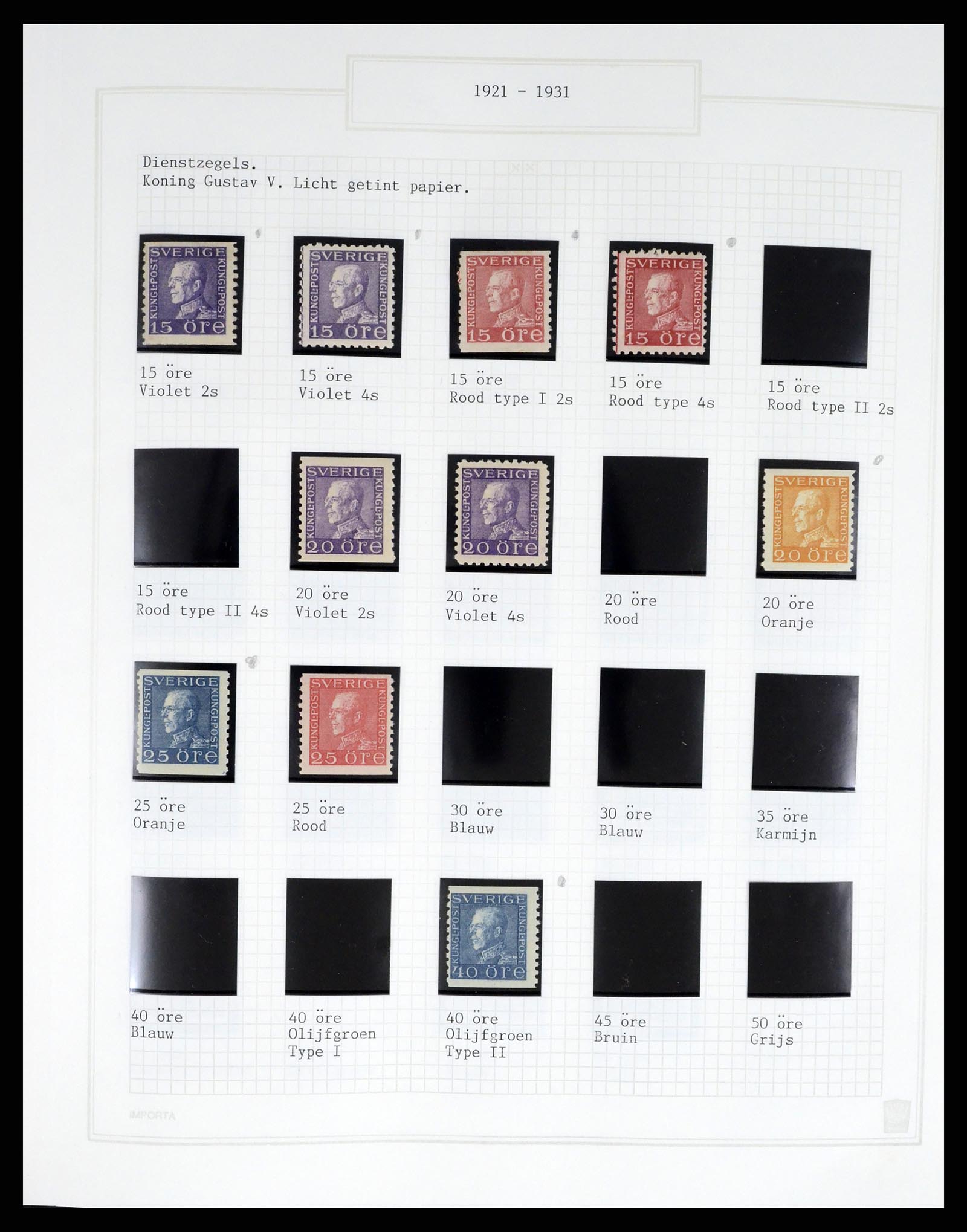 37292 006 - Postzegelverzameling 37292 Zweden 1910-1994.