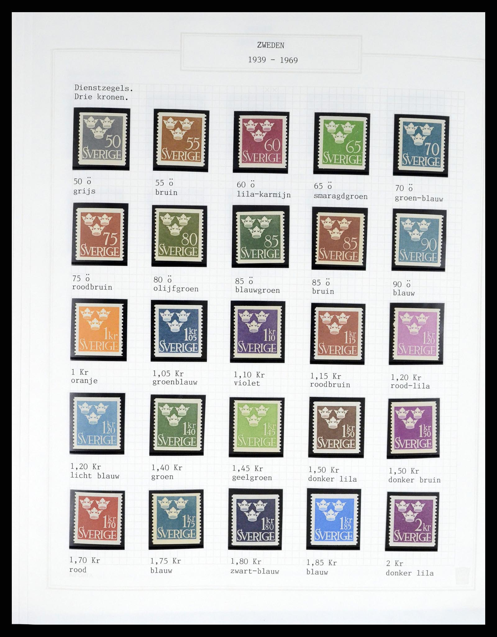 37292 008 - Postzegelverzameling 37292 Zweden 1910-1994.