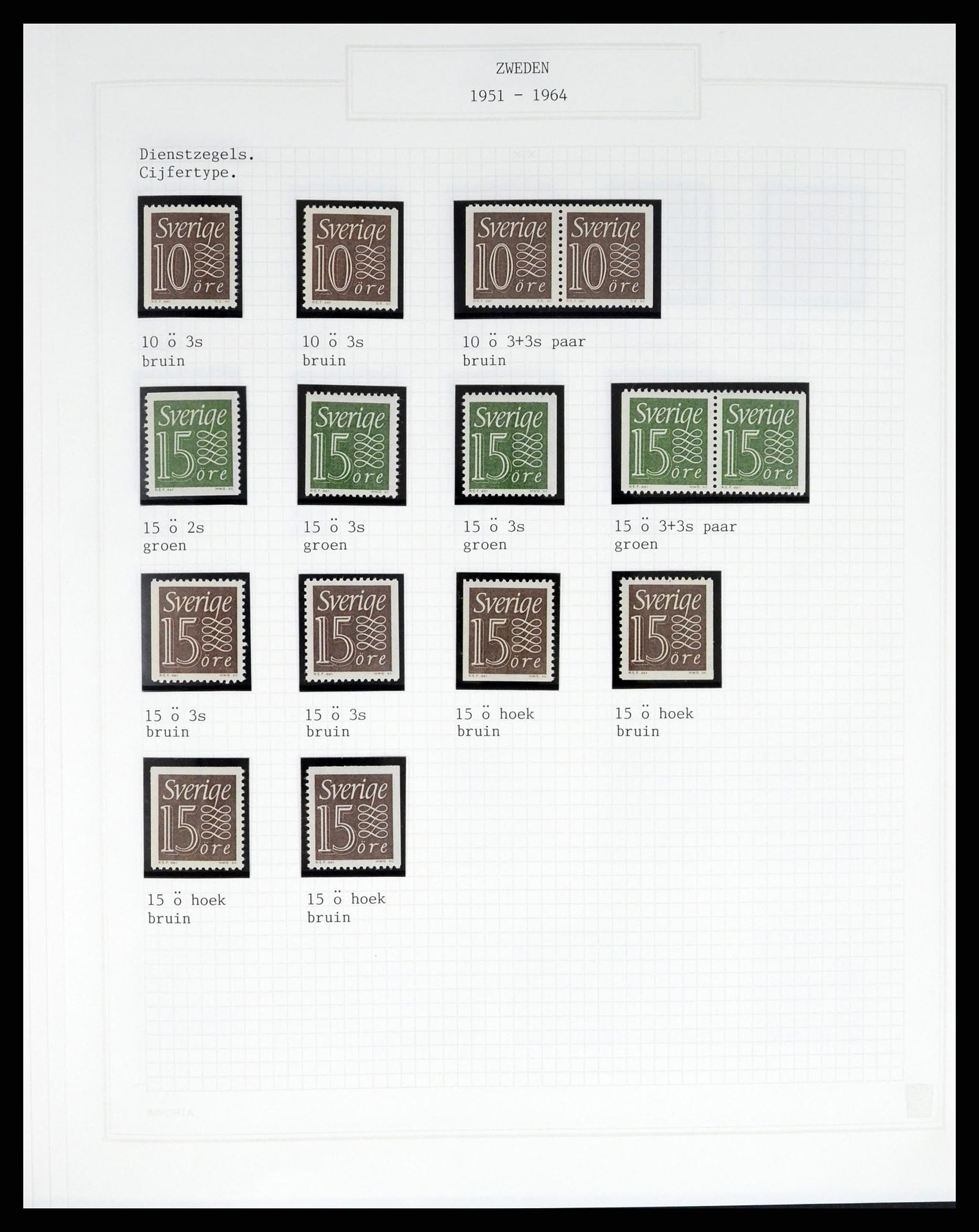 37292 013 - Postzegelverzameling 37292 Zweden 1910-1994.
