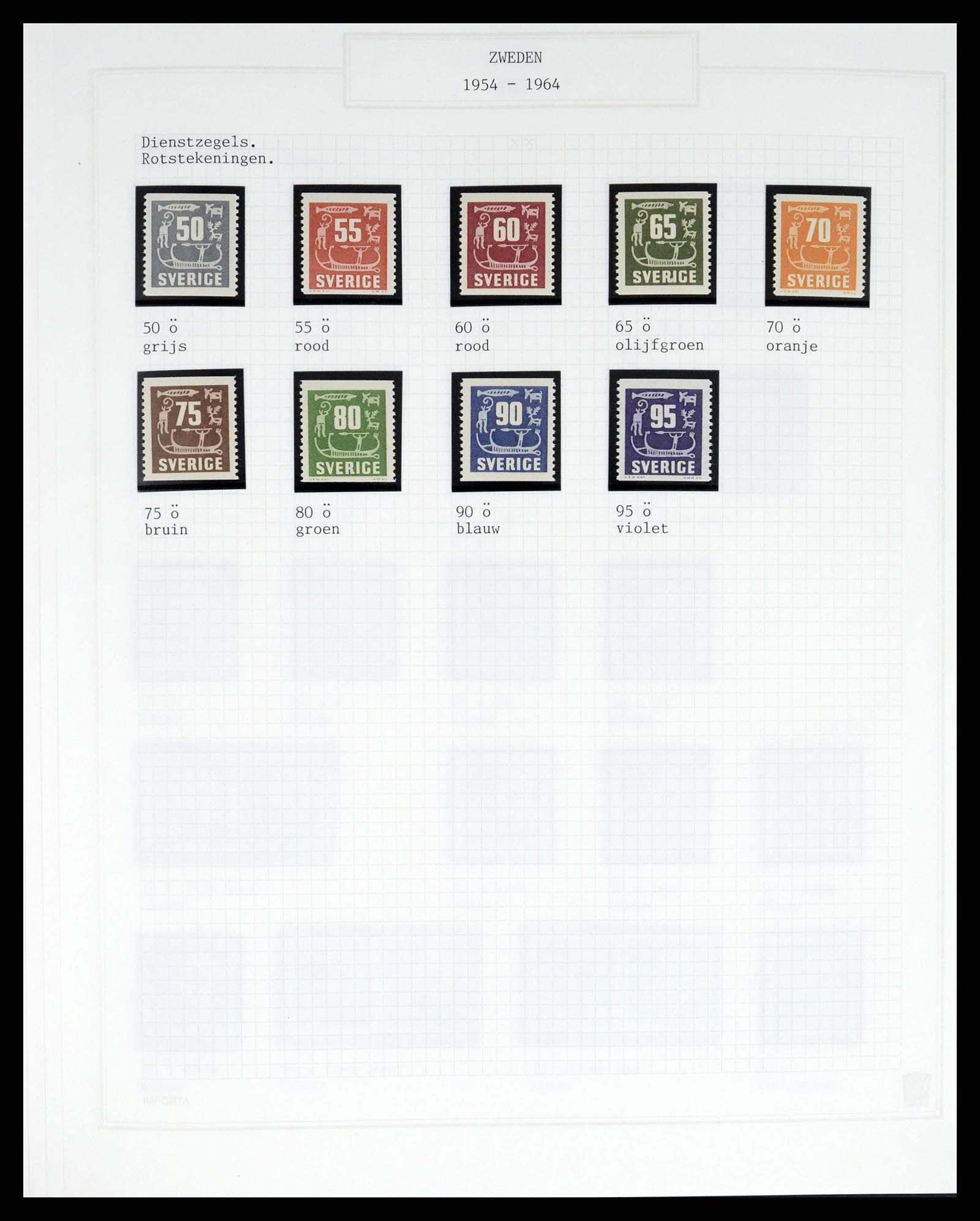 37292 014 - Postzegelverzameling 37292 Zweden 1910-1994.