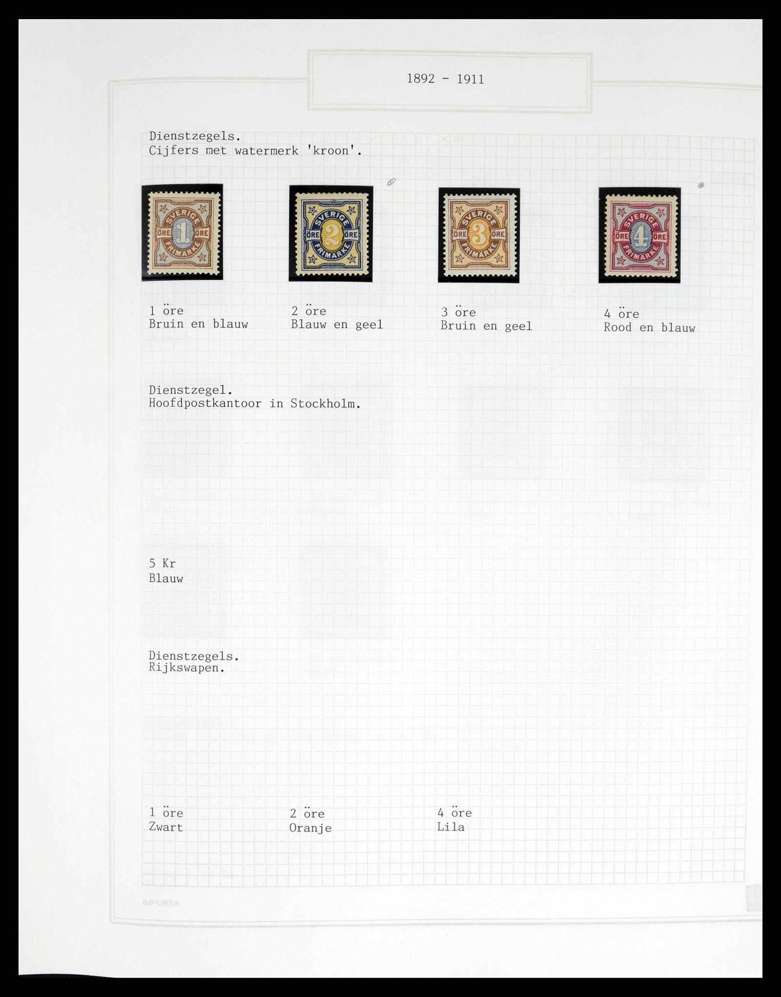 37292 035 - Postzegelverzameling 37292 Zweden 1910-1994.