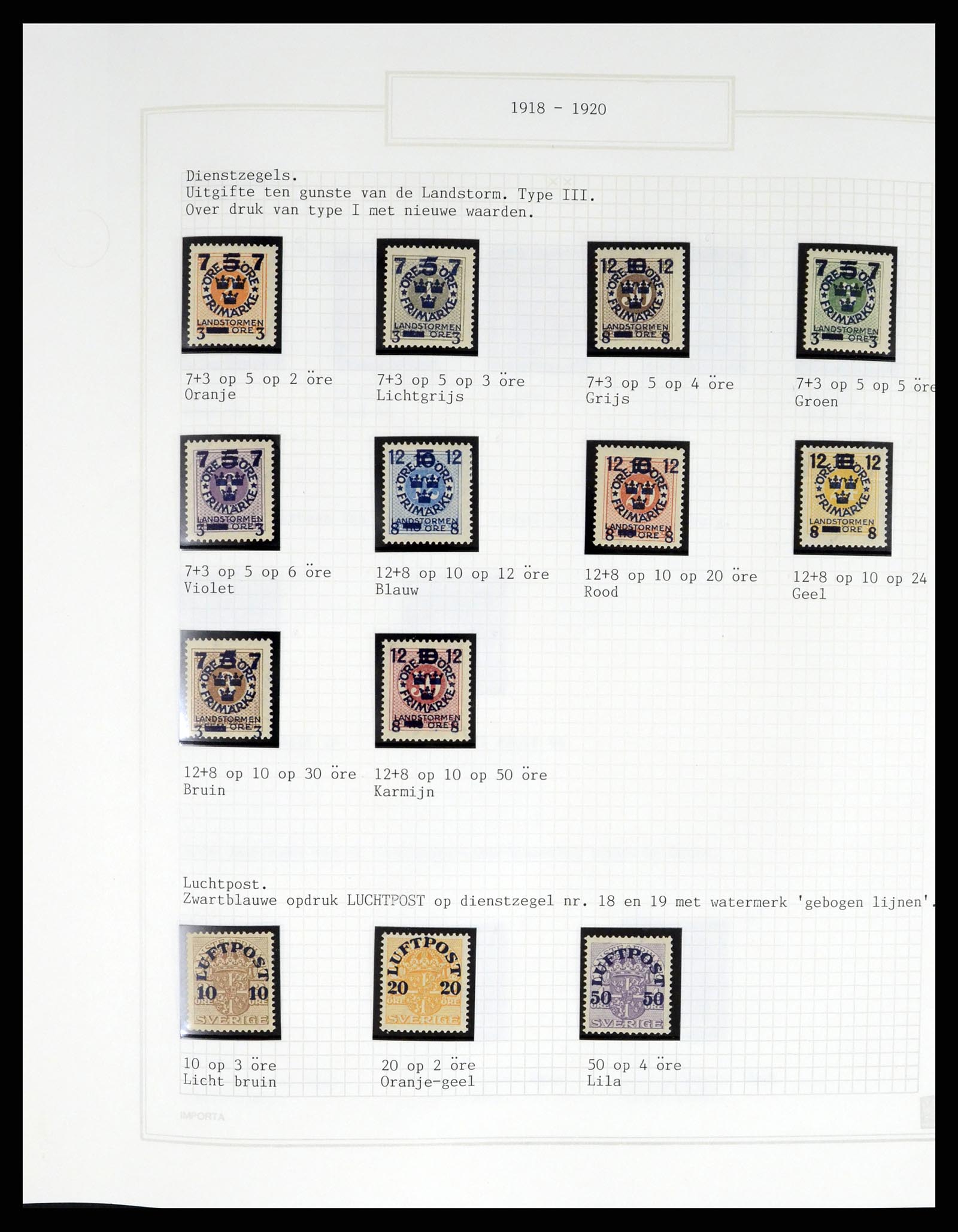 37292 038 - Postzegelverzameling 37292 Zweden 1910-1994.