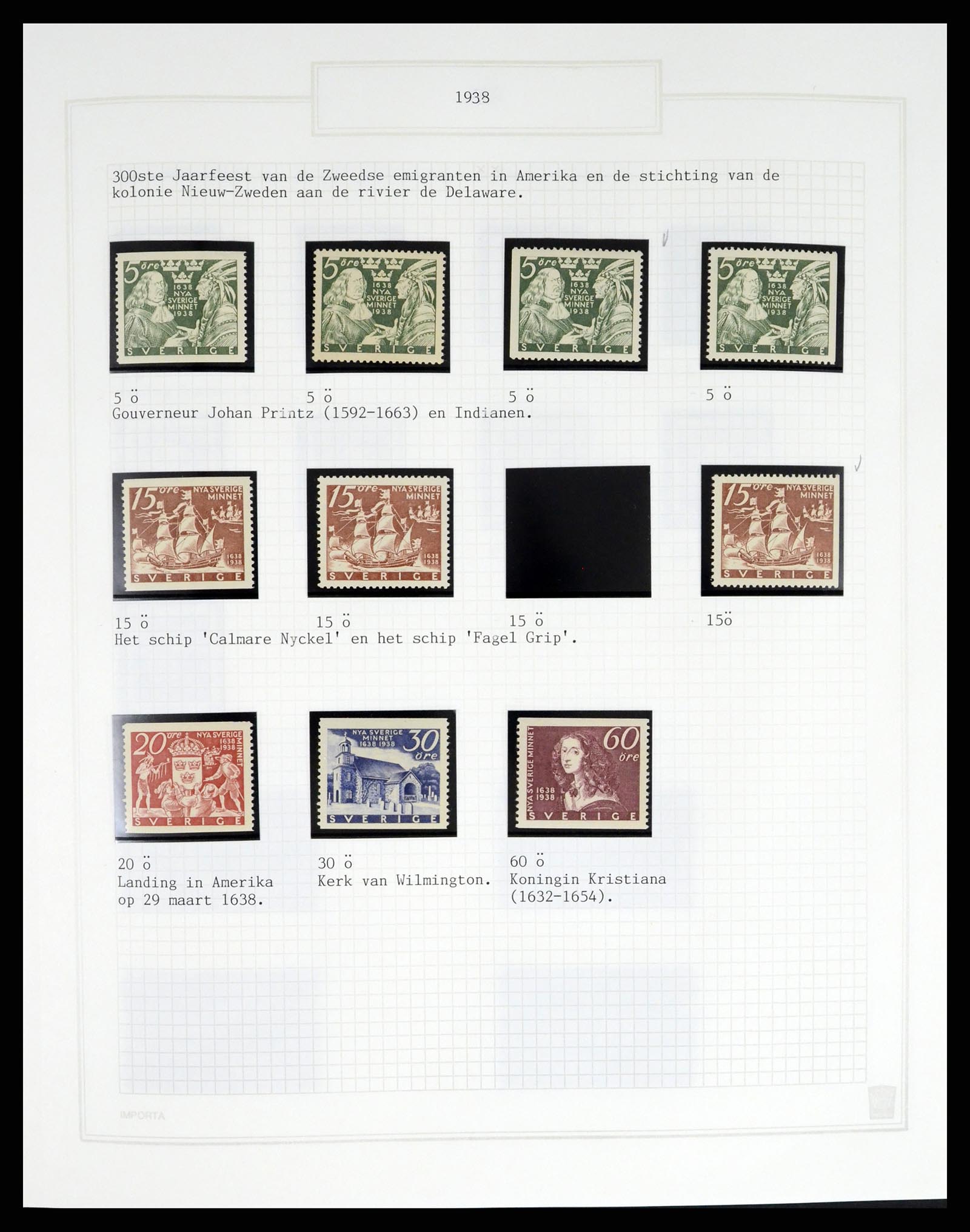 37292 045 - Postzegelverzameling 37292 Zweden 1910-1994.