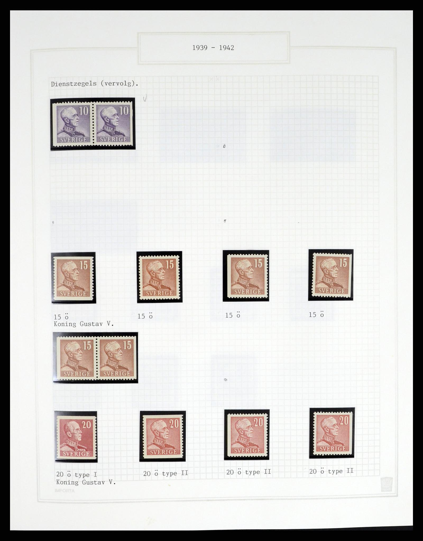 37292 049 - Postzegelverzameling 37292 Zweden 1910-1994.