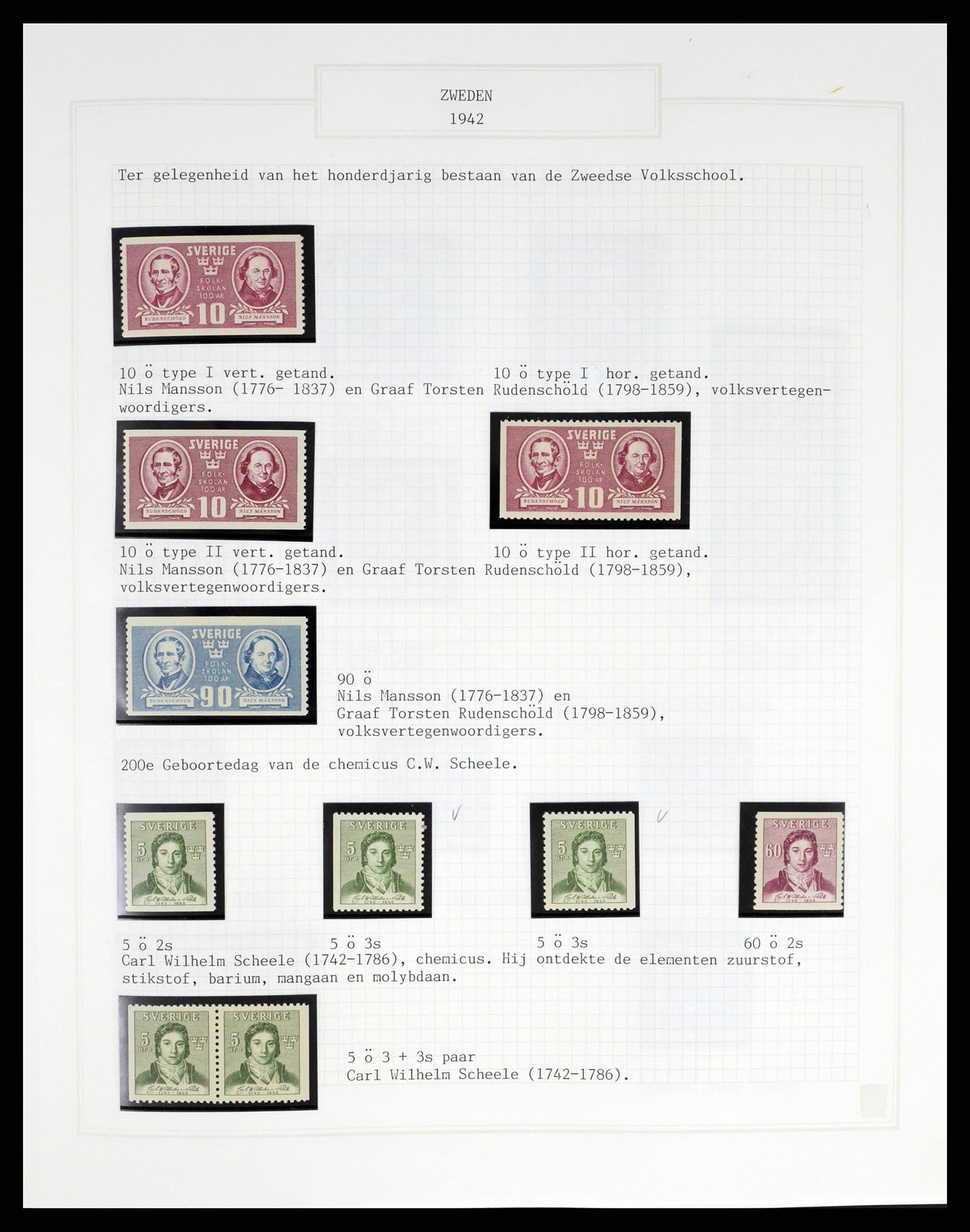 37292 057 - Postzegelverzameling 37292 Zweden 1910-1994.