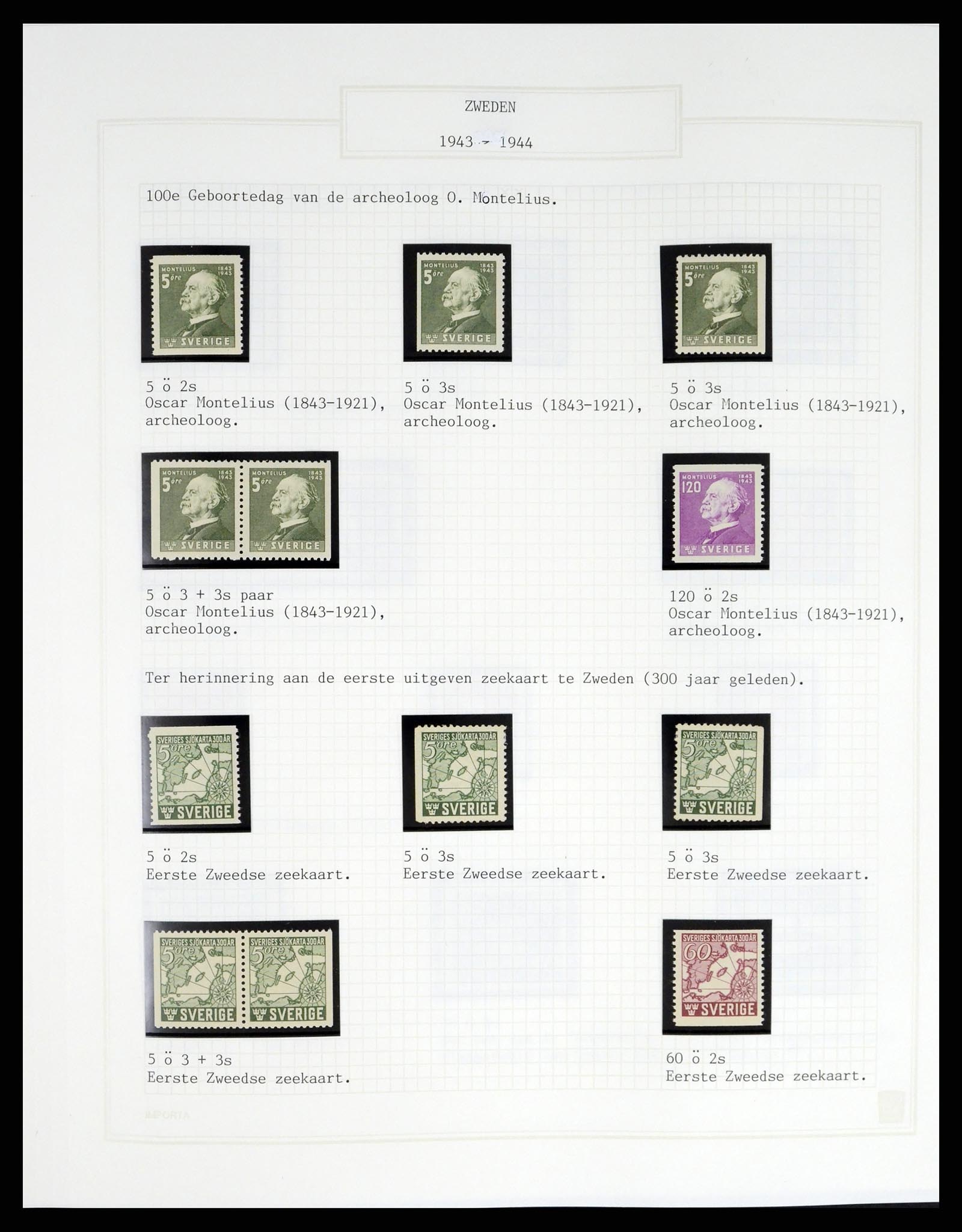 37292 059 - Postzegelverzameling 37292 Zweden 1910-1994.