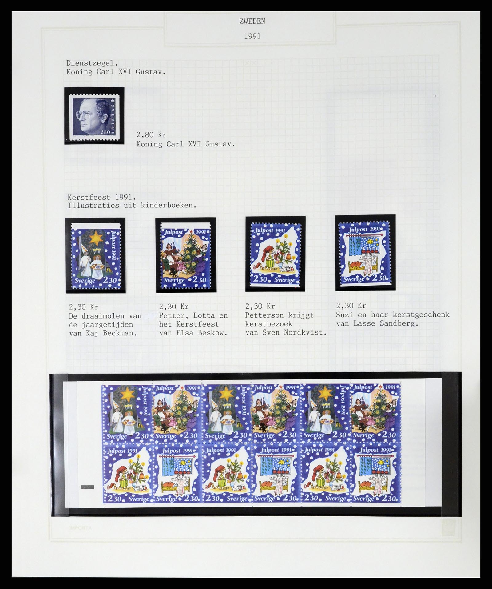 37292 386 - Postzegelverzameling 37292 Zweden 1910-1994.