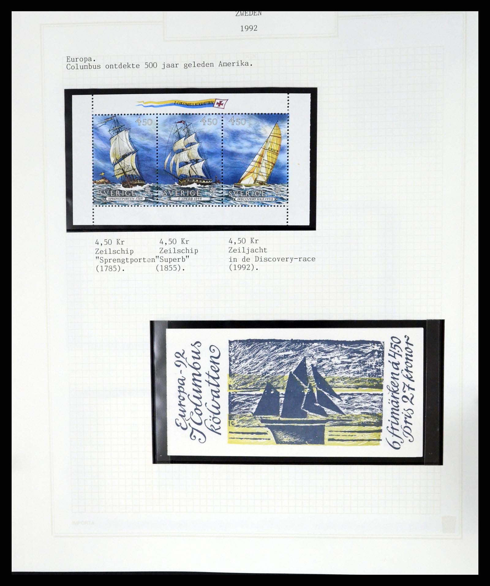 37292 390 - Postzegelverzameling 37292 Zweden 1910-1994.