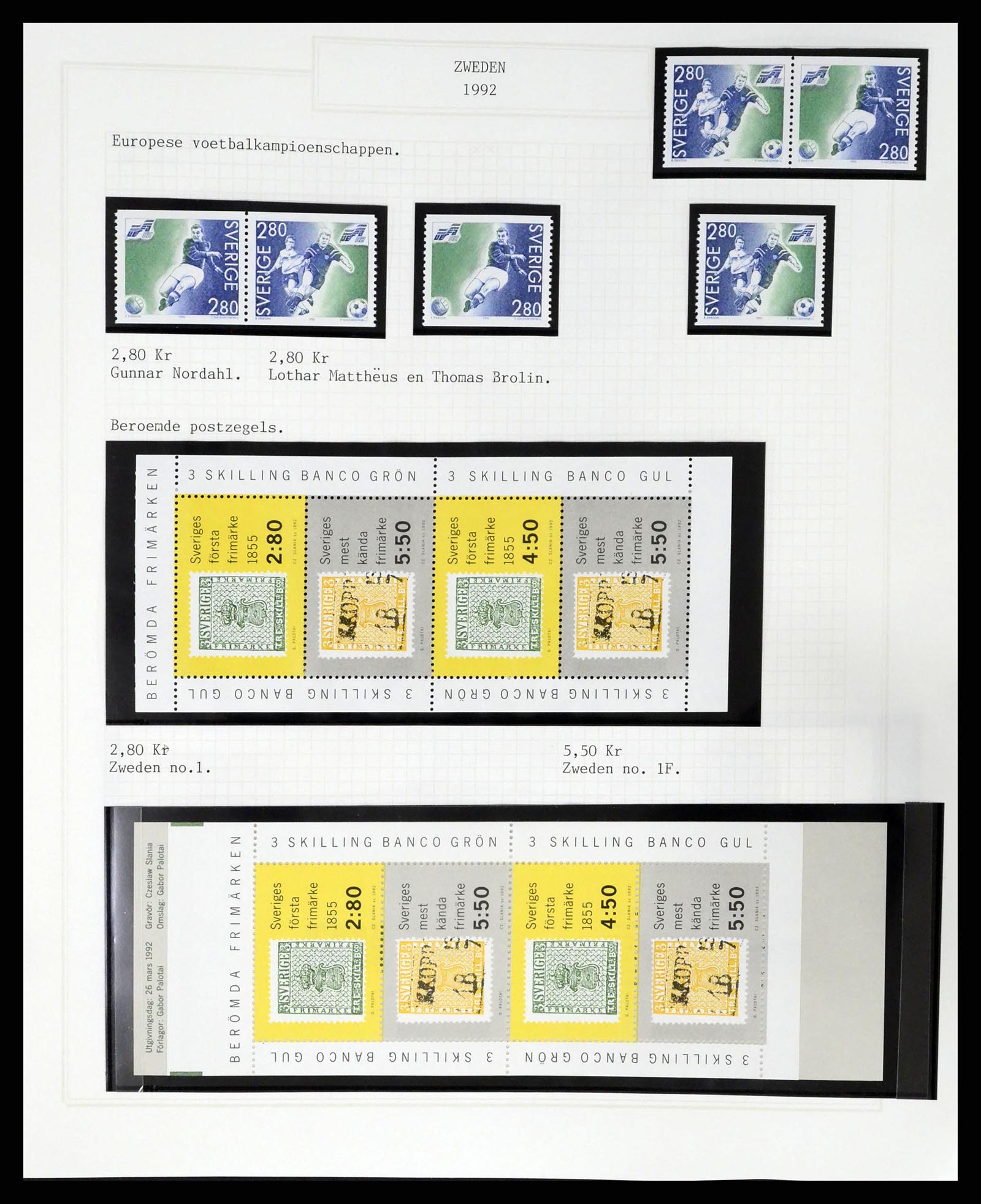 37292 391 - Postzegelverzameling 37292 Zweden 1910-1994.